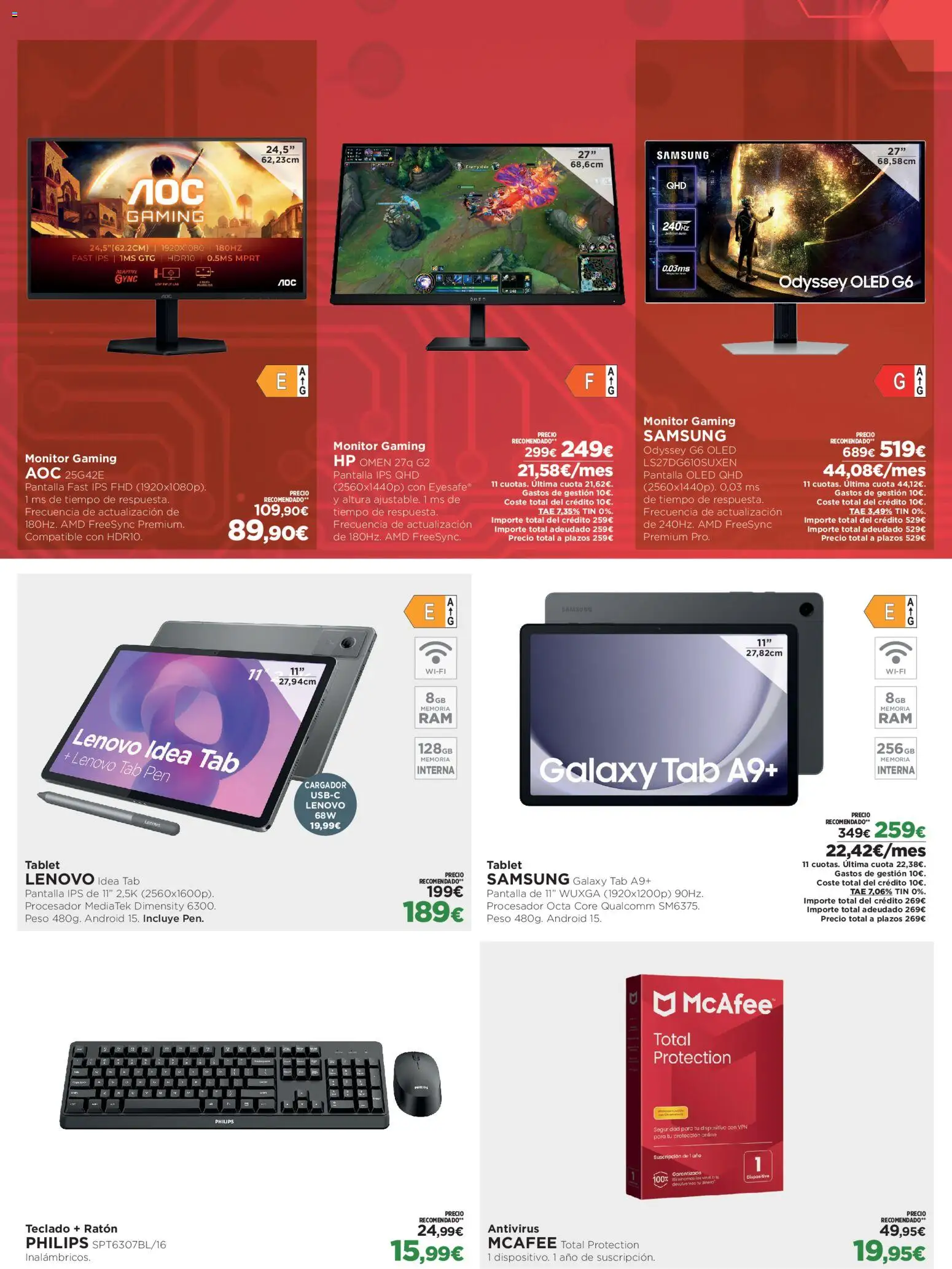 El Corte Inglés ofertas │ válido desde el 23.02.2026 | Página: 6 | Productos: Tablet, Monitor, Teclado, Peso