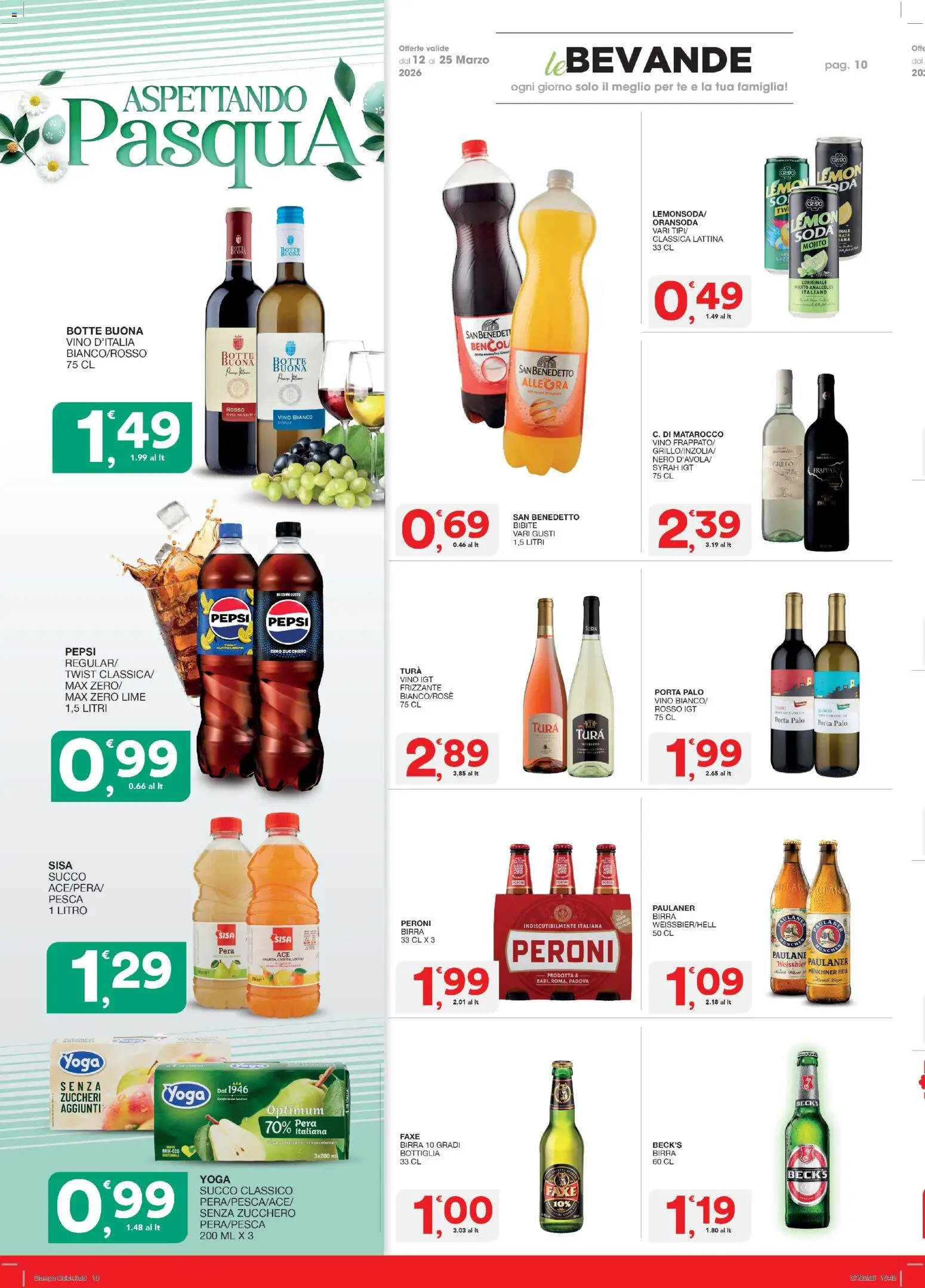 Volantino SISA del 12.03.2026 | Pagina: 10 | Prodotti: Birra, Pesca, Lime, Bottiglia
