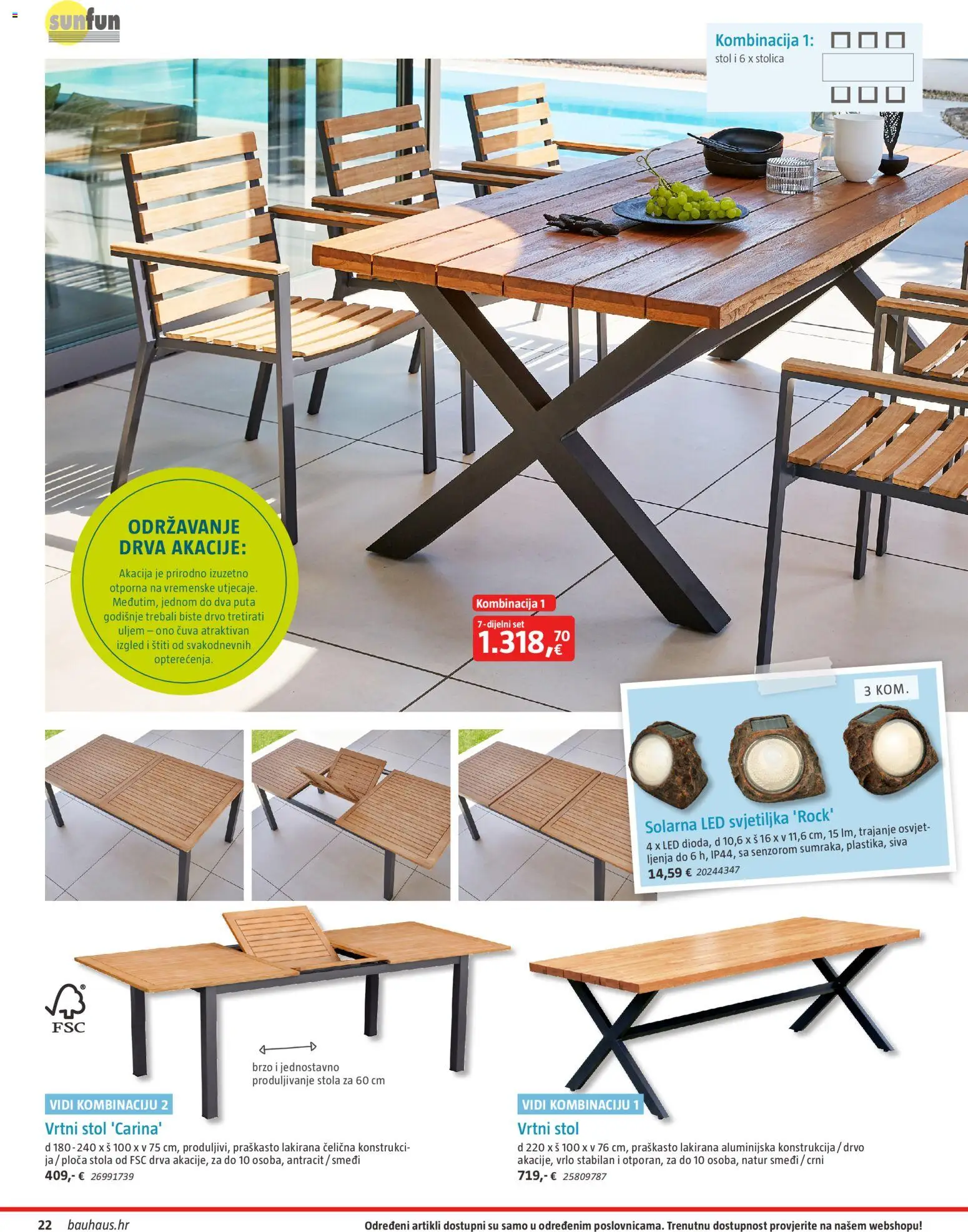 Bauhaus katalog | vrijedi od 23.03.2026 | Stranica: 22 | Proizvodi: Stol, Stolica, Svjetiljka