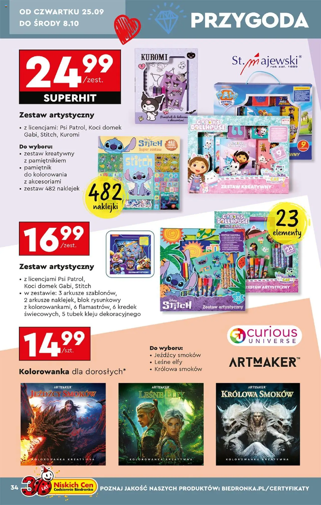 Biedronka gazetka - Hity i inspiracje od 20.09.2025 | Strona: 38 | Produkty: Naklejki