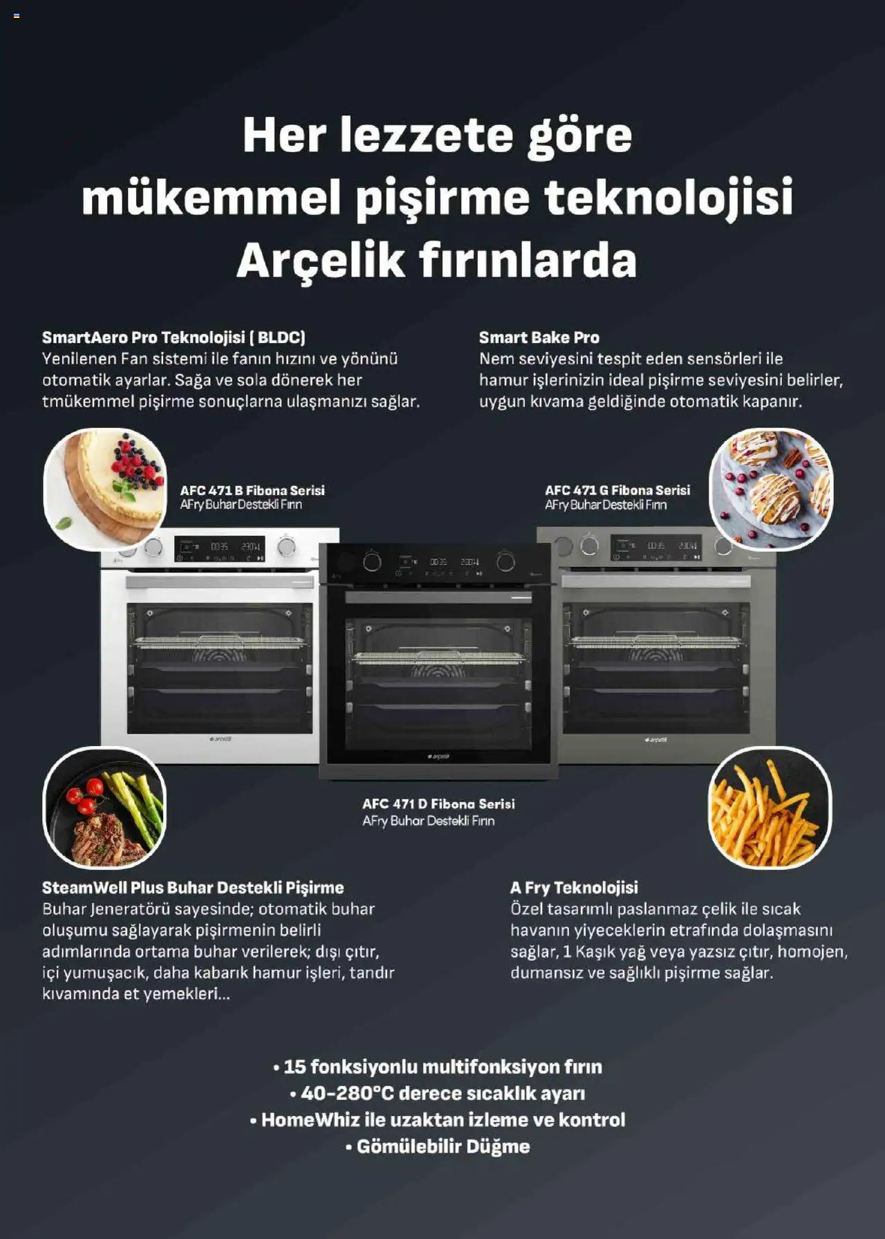 Arçelik Ankastre Kataloğu - 16.09.2025 tarihinden itibaren geçerlidir | Sayfa: 19 | Ürünler: Yağ, Fırın, Fan