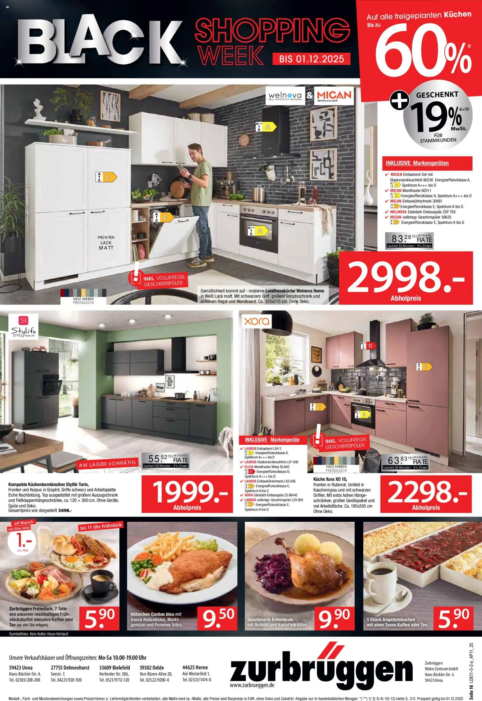 Zurbrüggen - Black Friday – gültig ab 21.11.2025 | Seite: 20 | Produkte: Geschirrspüler, Küche, Gemüse, Uhr