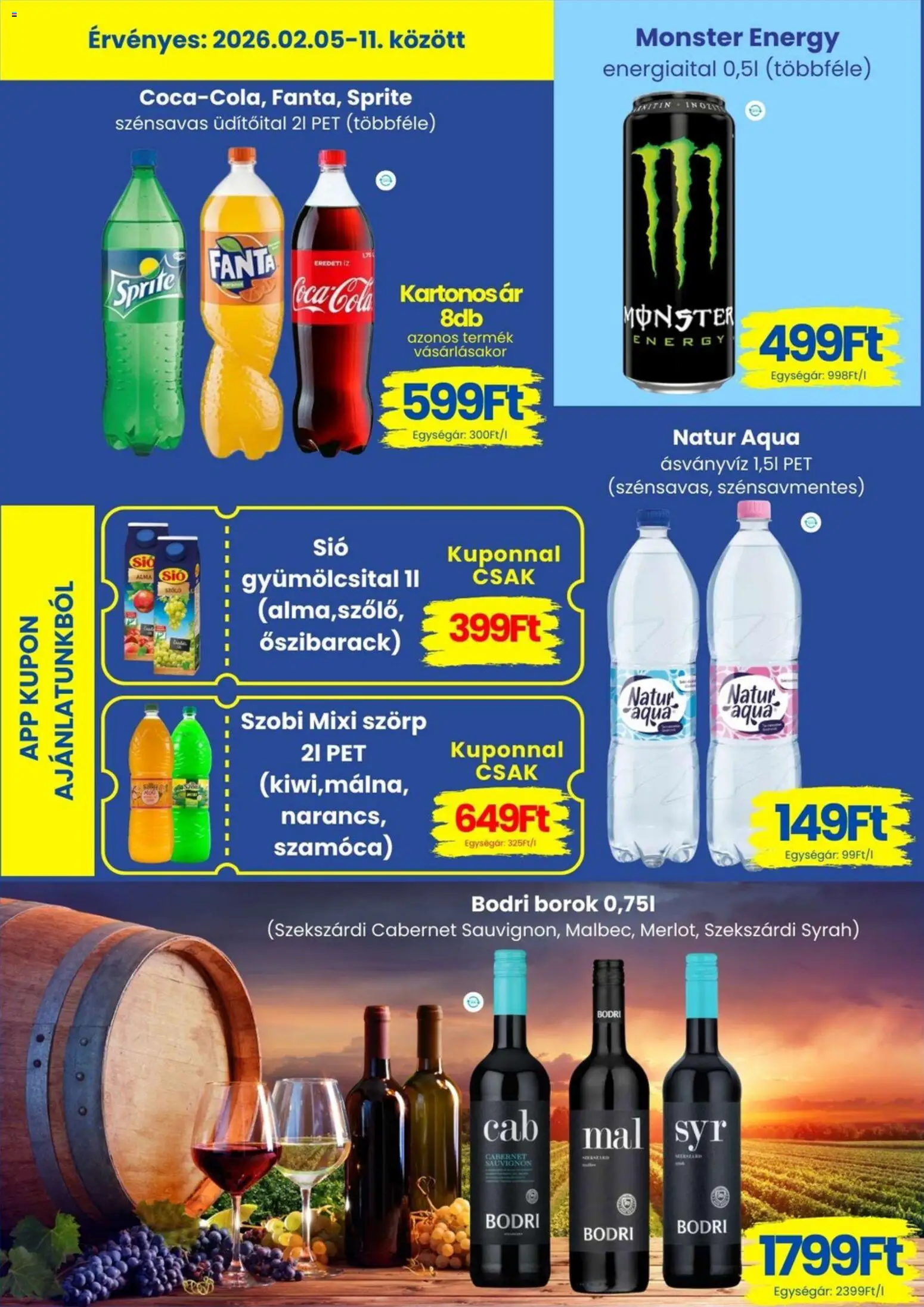 Magnetic akciós ujság - amely érvényes a következő dátumtól: 05.01.2026 | Oldal: 6 | Termékek: Szörp, Energiaital, Fanta, Ásványvíz