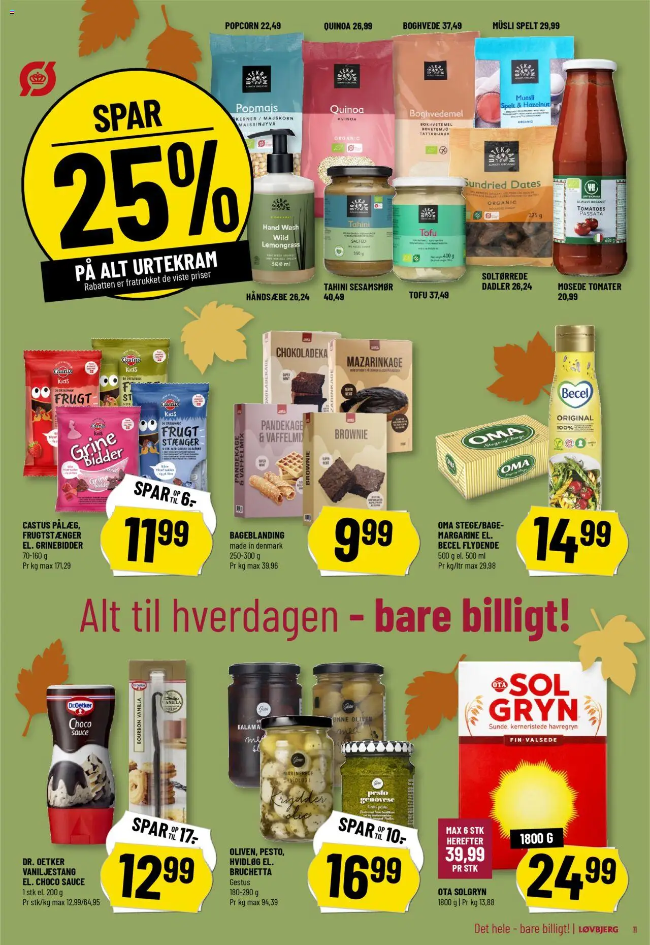 Løvbjerg tilbudsavis – gyldig fra 17.10.2025 | Side: 11 | Produkter: Tomater, Müsli, Havregryn, Oliven