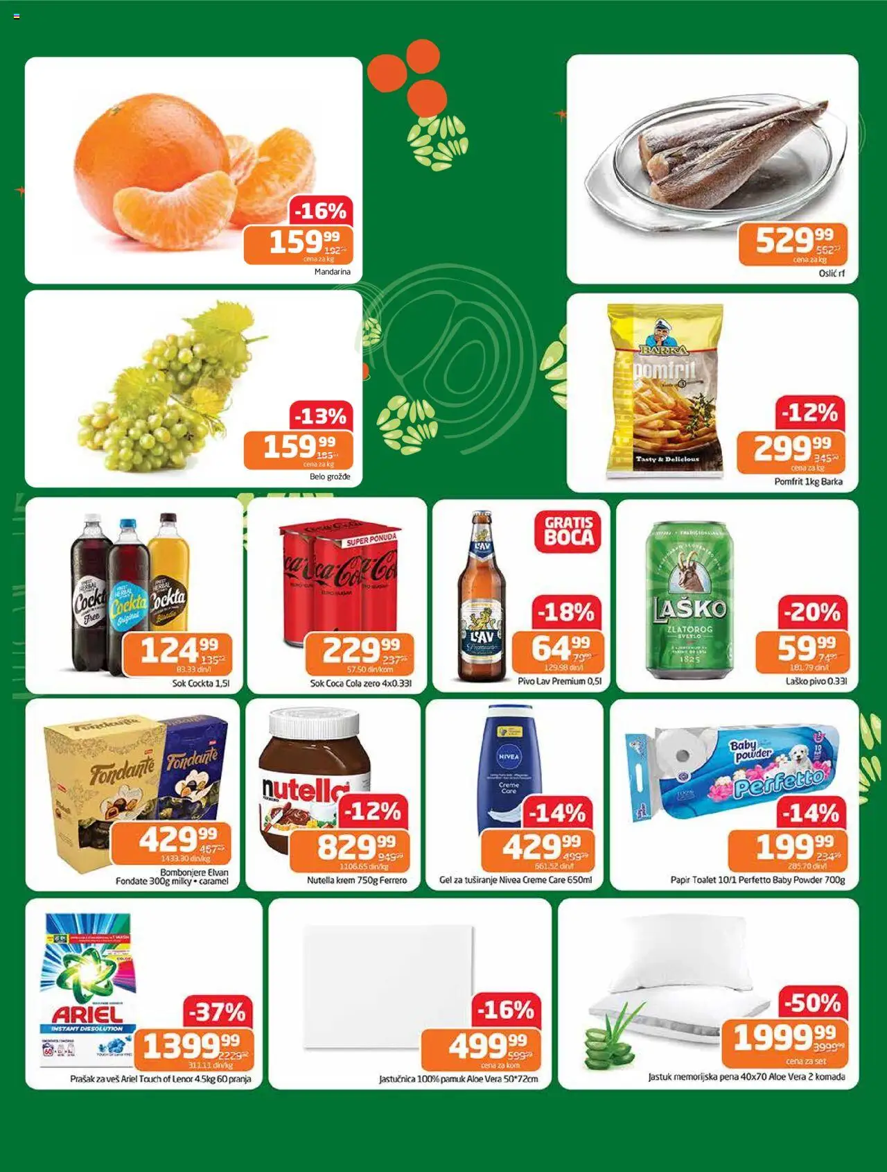 Gomex katalog - važi od 15.10.2025 | Strana: 2 | Proizvode: Mandarina, Ariel, Lenor, Pivo