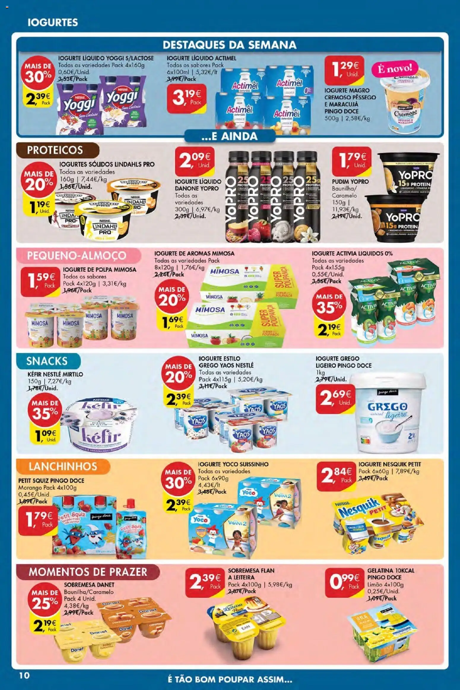 Pingo Doce Poupe Esta Semana Açores │ válido de 26.02.2026 | Página: 10 | Produtos: Gelatina, Pudim, Iogurte, Iogurte liquido