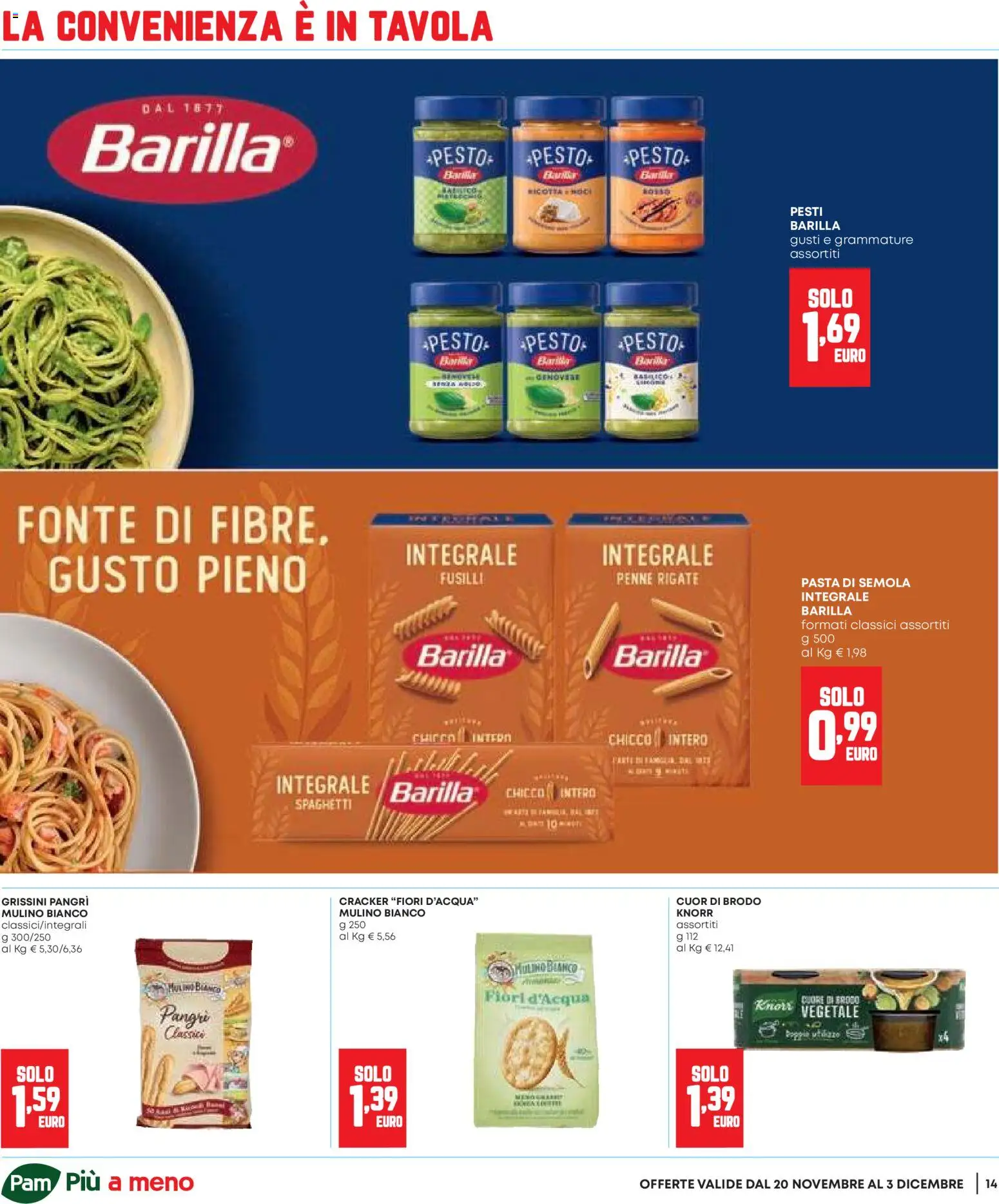 Volantino Panorama del 20.11.2025 | Pagina: 14 | Prodotti: Pesto, Fusilli, Ricotta, Penne