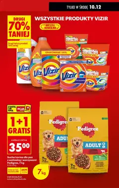 Pogląd oferty "Sucha karma dla psa z wołowiną i warzywami Pedigree, 7 kg, Sucha karma dla psa z wołowiną i warzywami Pedigree, 7 kg, 1+1 GRATIS, KAŻDA Z 2 SZTUK" - ważna od 08.12.2025 | Strona: 23