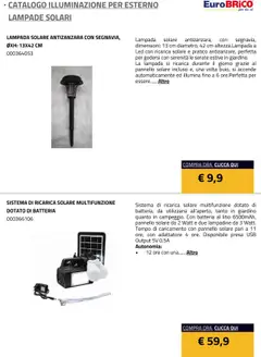 Anteprima del volantino Eurobrico Illuminazione da esterno Lampade Solari catalogo valido a partire dal 23.07.2025 | Pagina: 3 | Prodotti: Lampada solare, Adattatore, USB, Presa