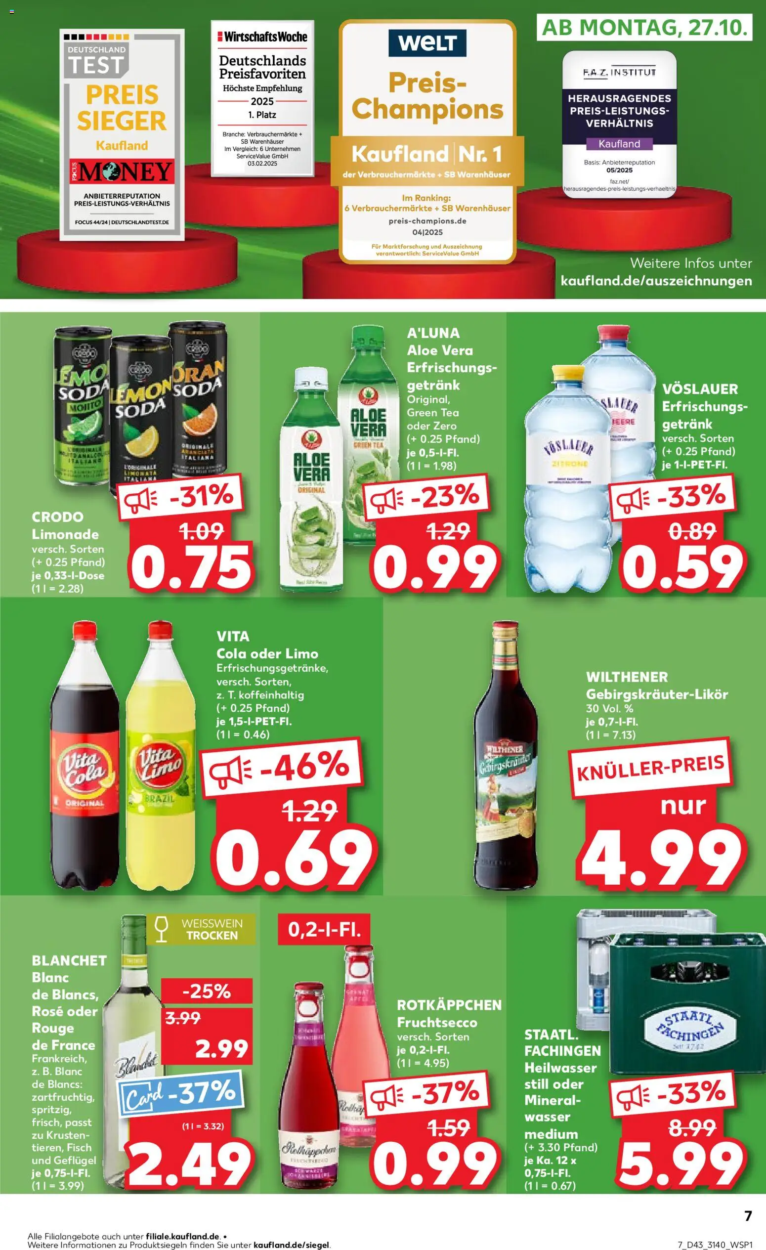 Kaufland prospekt Leipzig	 – gültig ab 26.10.2025 | Seite: 7 | Produkte: Wilthener, Weißwein, Fruchtsecco, Fisch