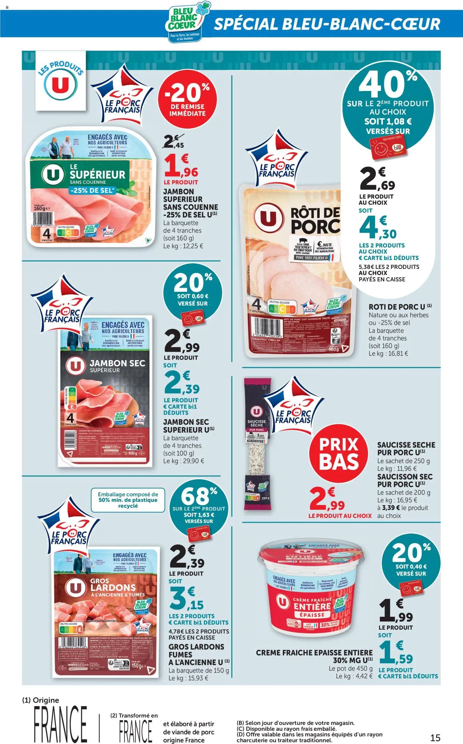 {H1} | Page: 15 | Produits: Saucisson sec, Lait, Viande, Porc