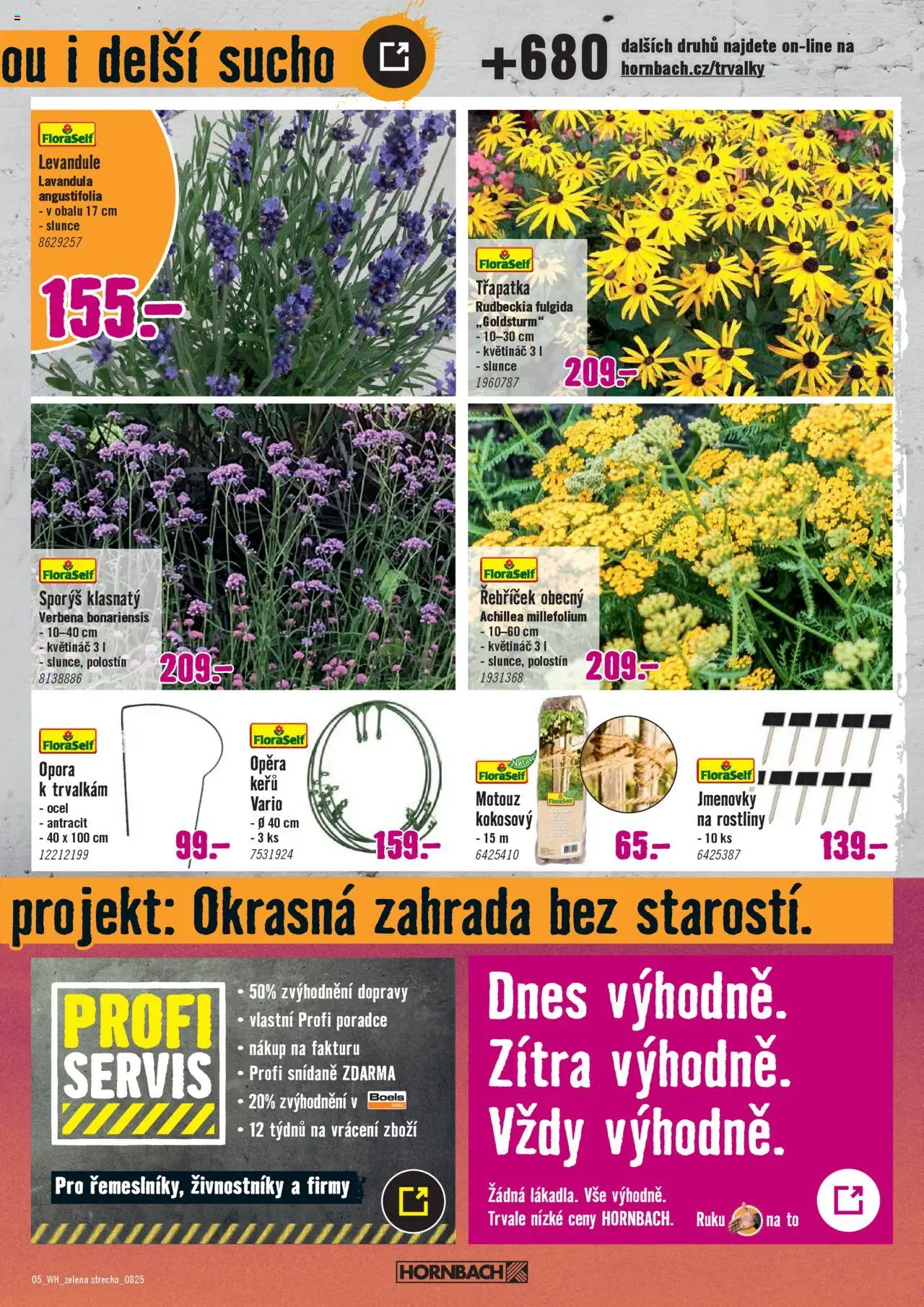 HORNBACH leták - Zelená střecha od 06.08.2025 | Strana: 5 | Produkty: Zahrada, Rostliny, Květináč