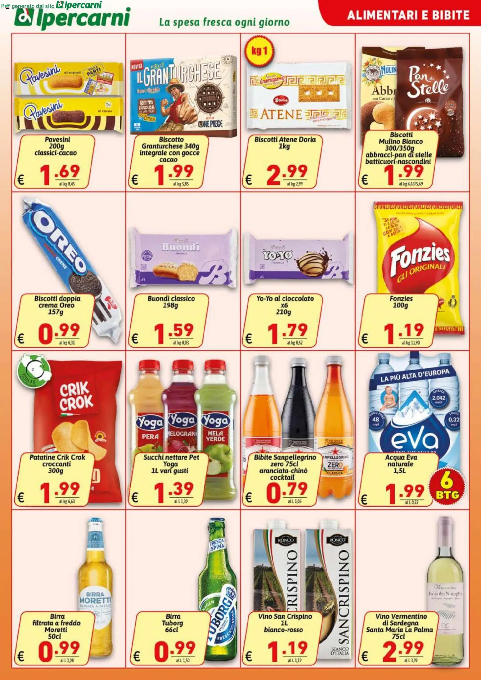 Volantino Ipercarni del 07.04.2026 | Pagina: 13 | Prodotti: Cioccolato, Biscotti, Pera, Bibite