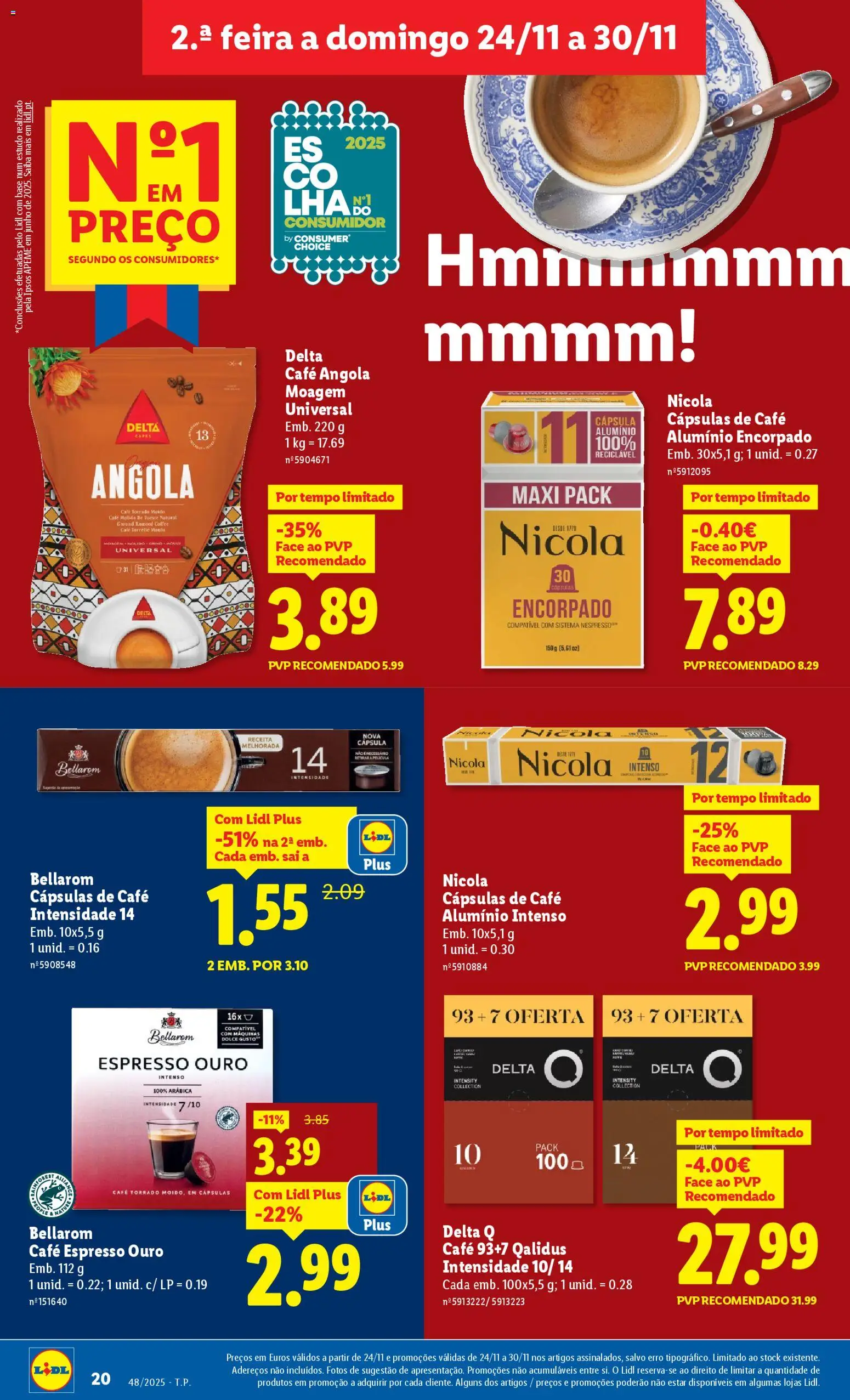 Lidl Black Friday │ válido de 24.11.2025 | Página: 20 | Produtos: Delta q, Nespresso, Café, Dolce gusto