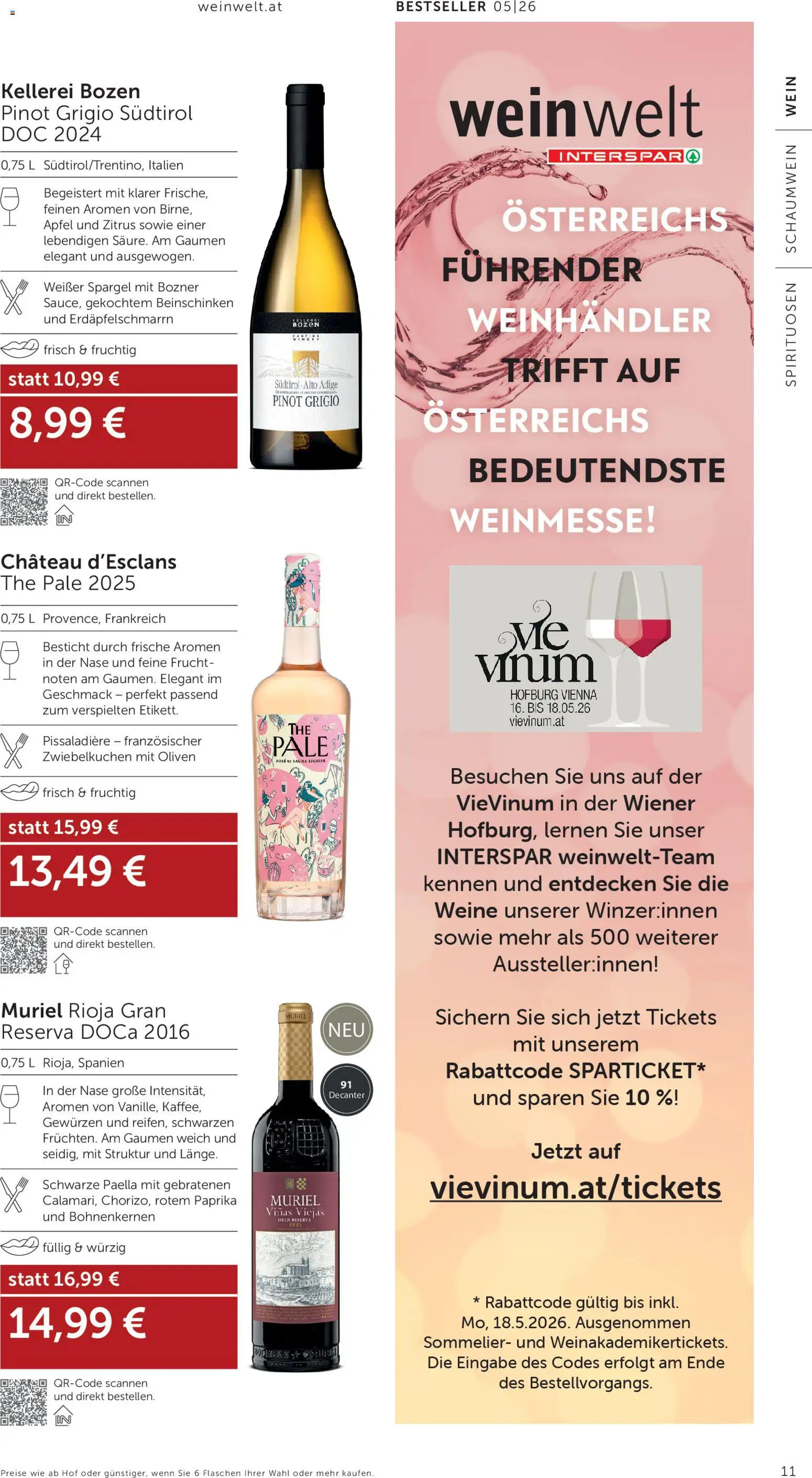 Interspar Wein Welt gültig ab 23.04.2026 | Seite: 11 | Produkte: Szeder, Wein, Äpfel
