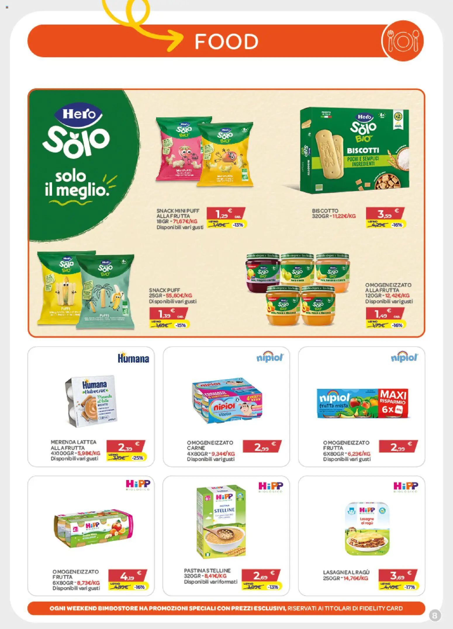 Volantino Bimbo store del 02.04.2026 | Pagina: 8 | Prodotti: Biscotti, Frutta, Vitello