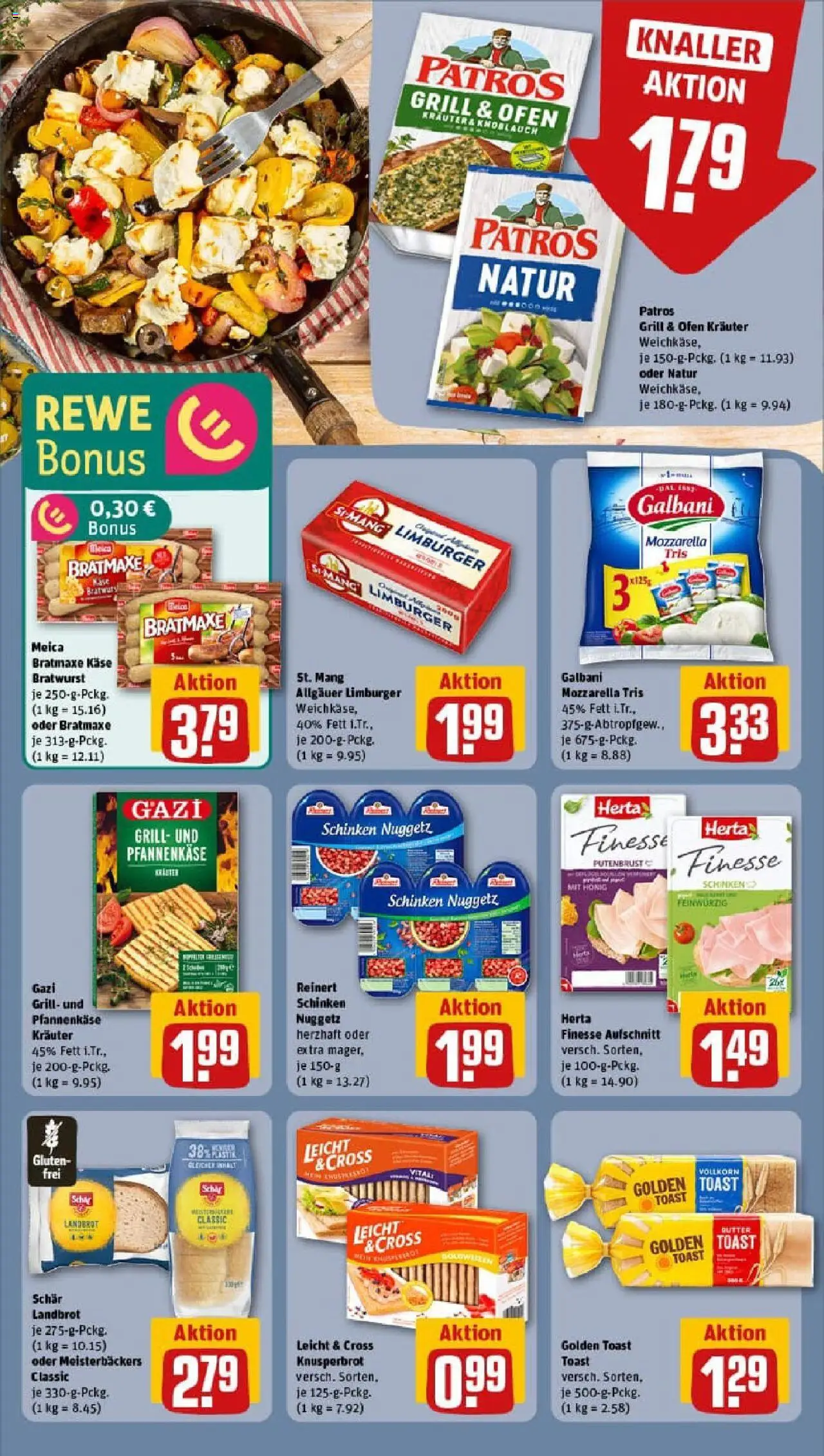 Rewe prospekt Hückelhoven / Hilfarth	 - gültig ab dem 13.07.2025 | Seite: 10 | Produkte: Toast, Mozzarella, Bratwurst, Knoblauch