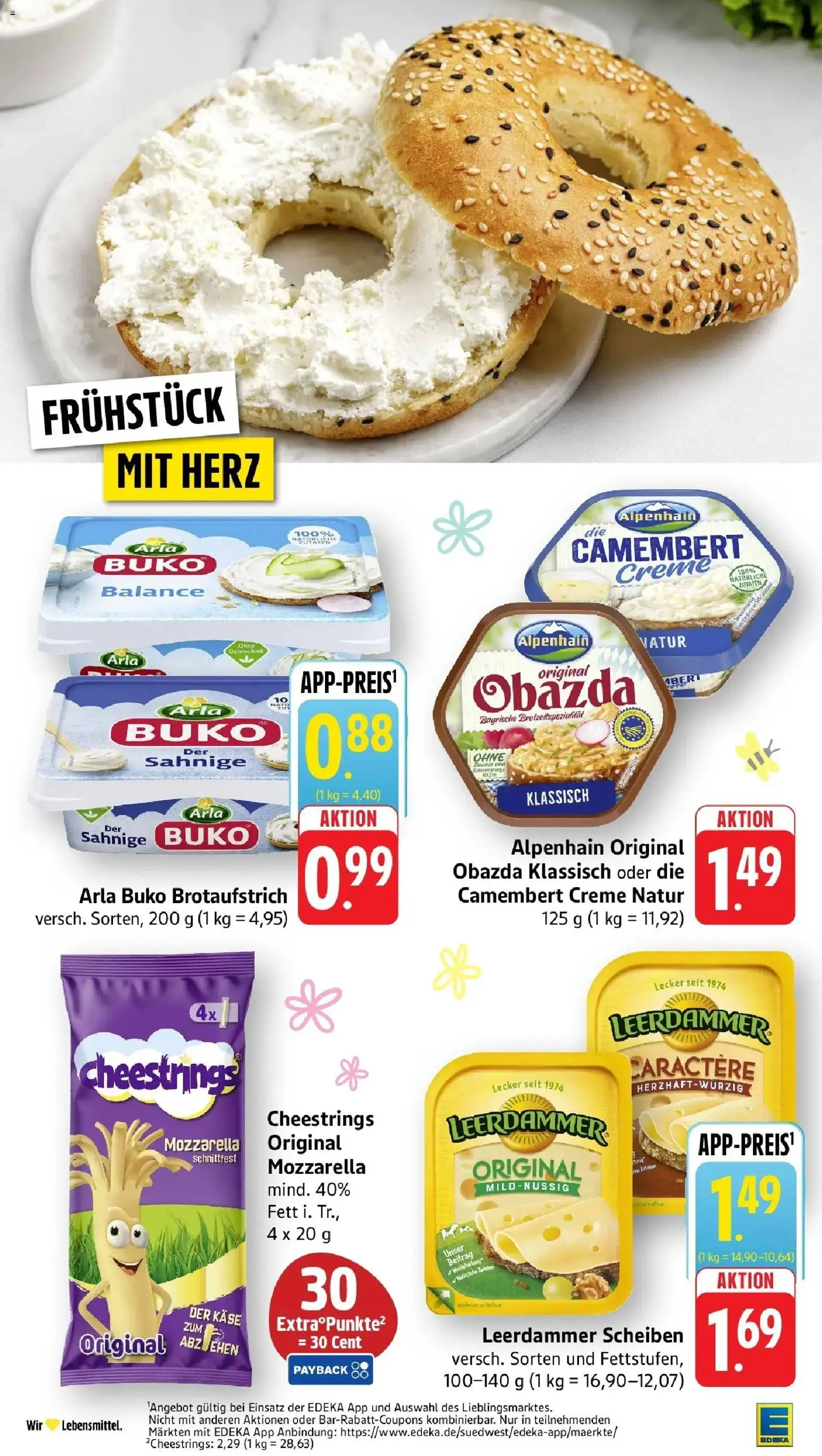 E center Prospekt Pfullingen	 – gültig ab 23.03.2026 | Seite: 17 | Produkte: Käse, Leerdammer, Creme, Arla buko