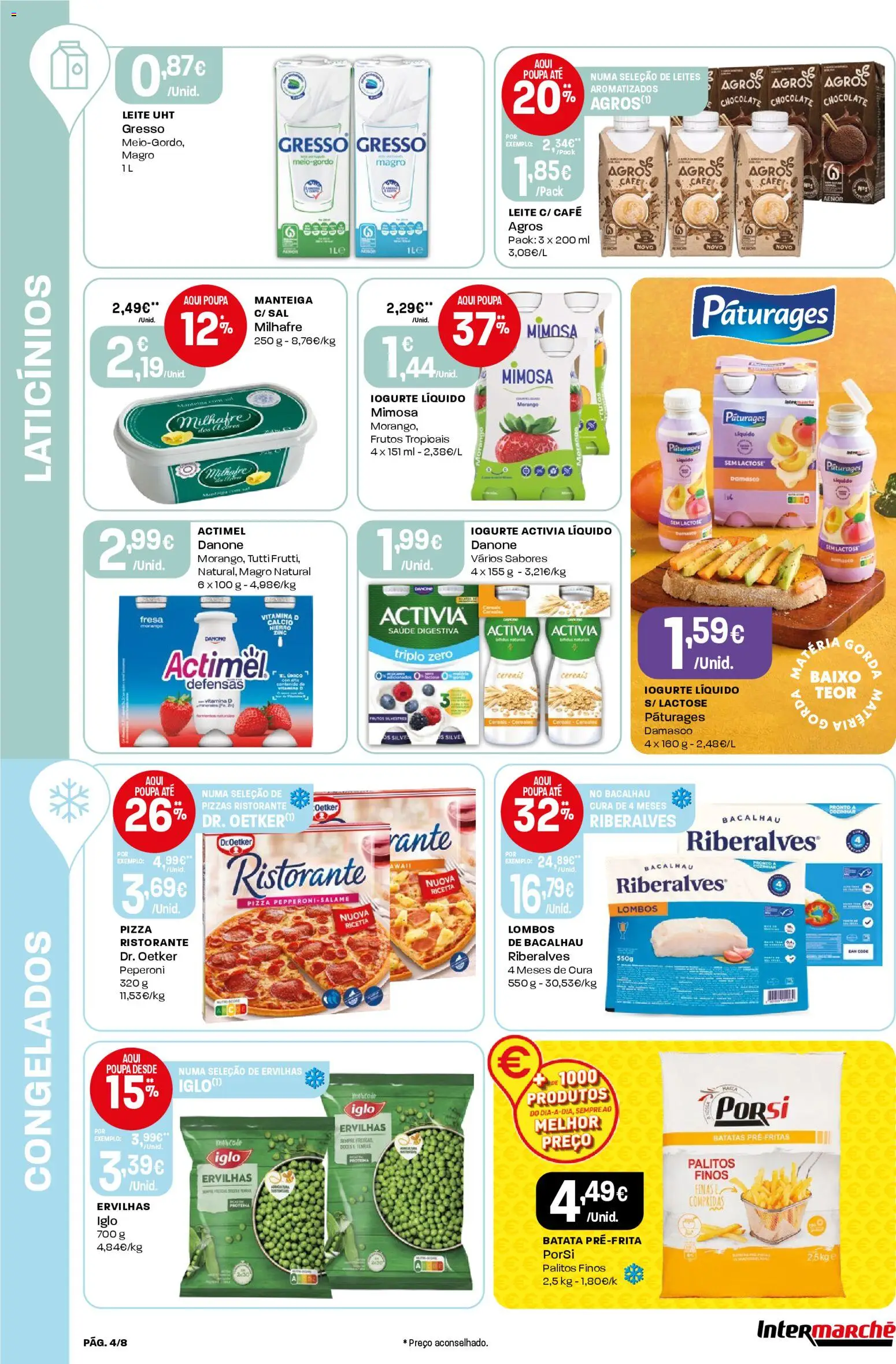 Intermarché Folheto Mini │ válido de 20.11.2025 | Página: 4 | Produtos: Bacalhau, Leite, Doces, Proteina