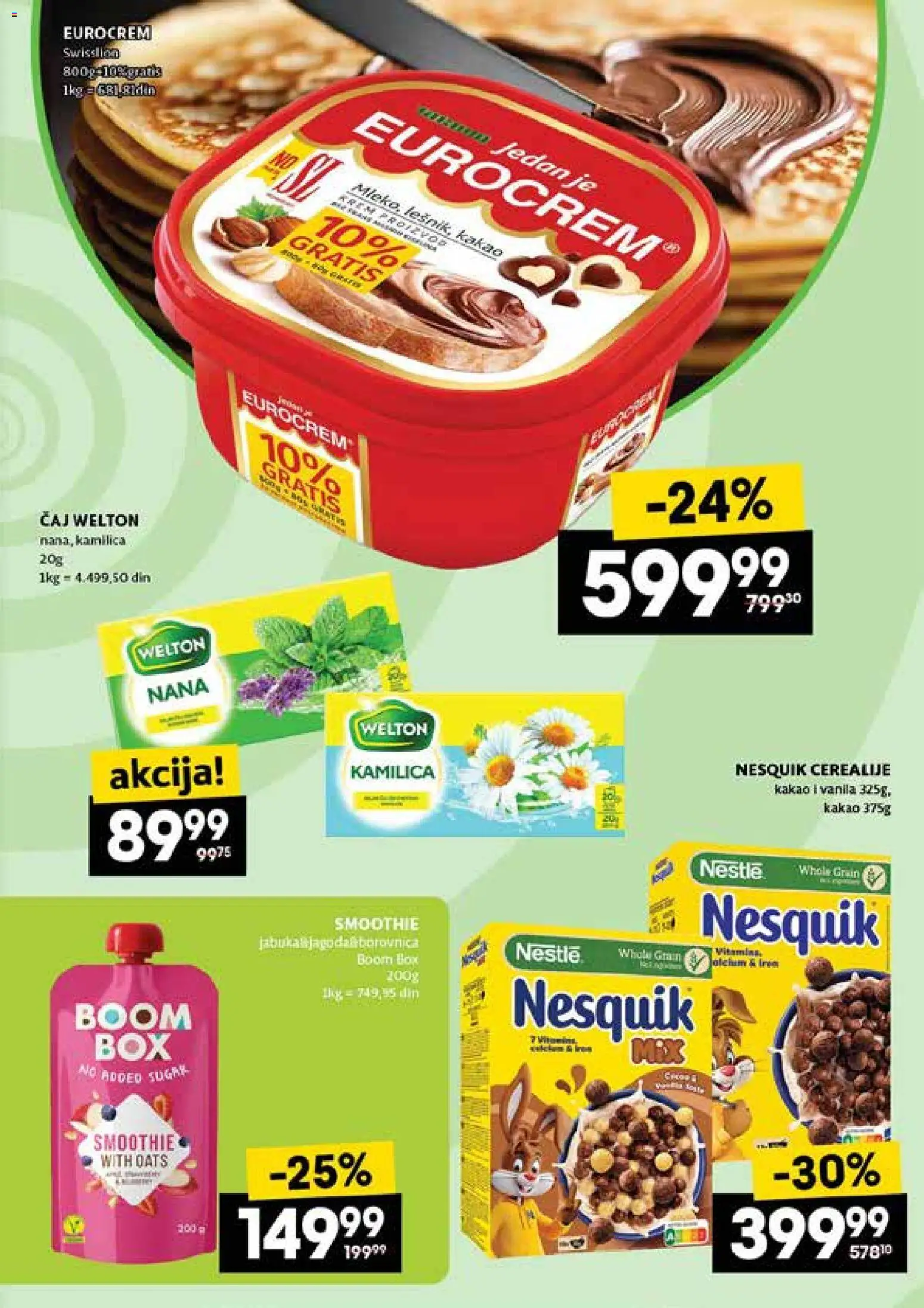 Roda katalog - važi od 15.01.2026 | Strana: 21 | Proizvode: Eurocrem, Nesquik, Čaj