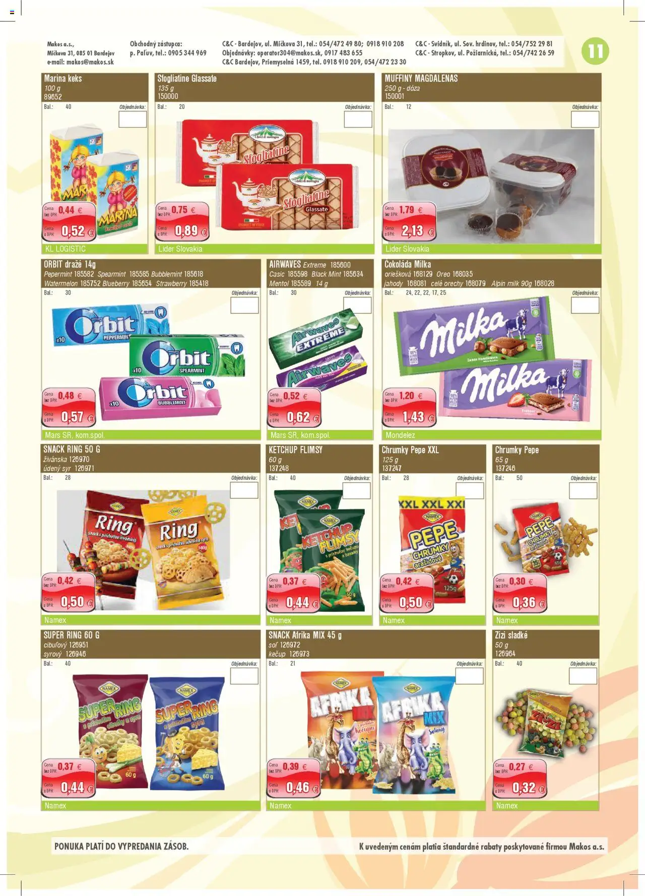 Nové Makos akcie – leták je platný od 29.09.2025 | Strana: 11 | Produkty: Čokoláda, Jahody, Kečup, Orechy