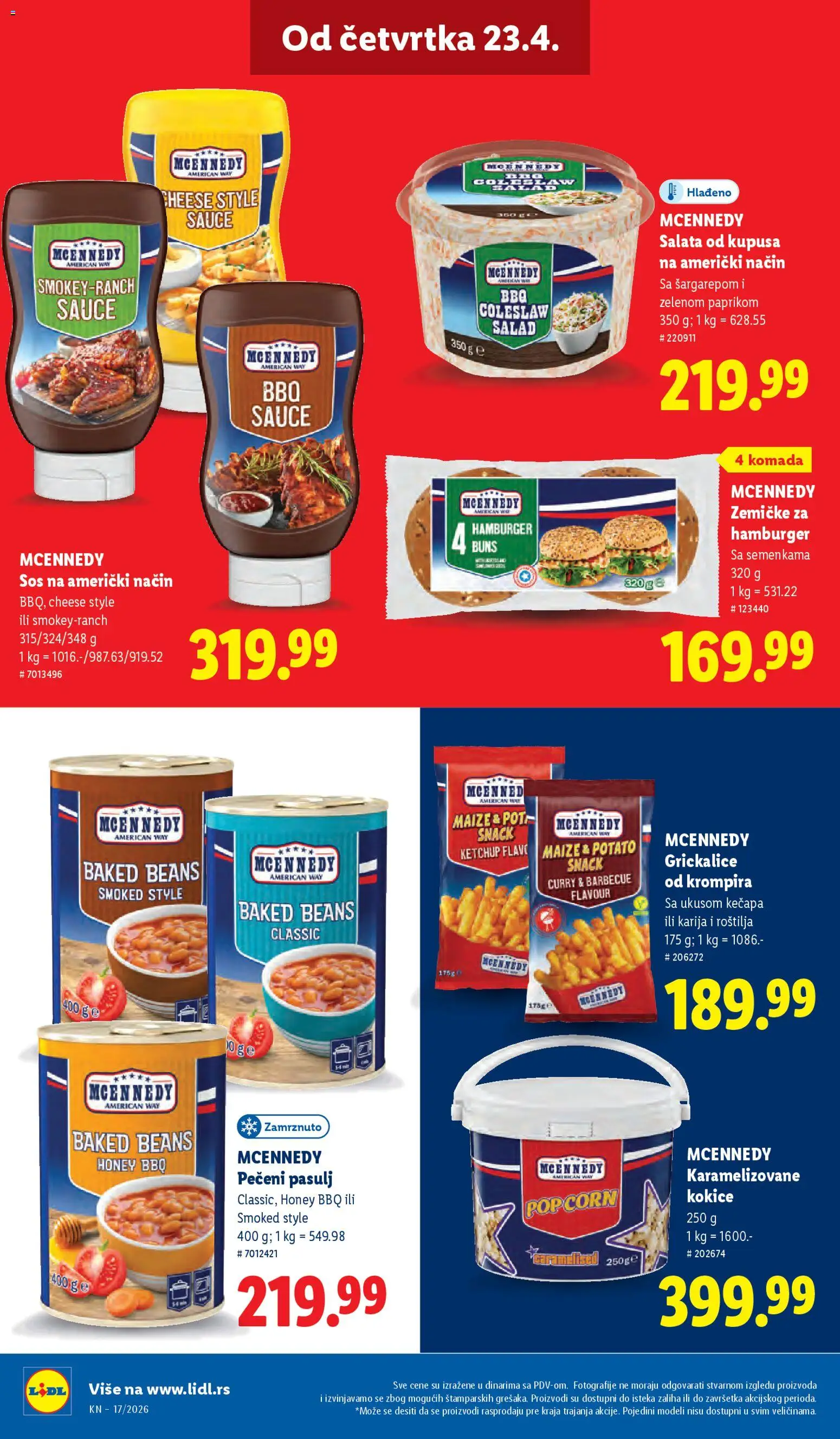 Lidl katalog - važi od 23.04.2026 | Strana: 62 | Proizvode: Pasulj, Salata, Sos, Popcorn