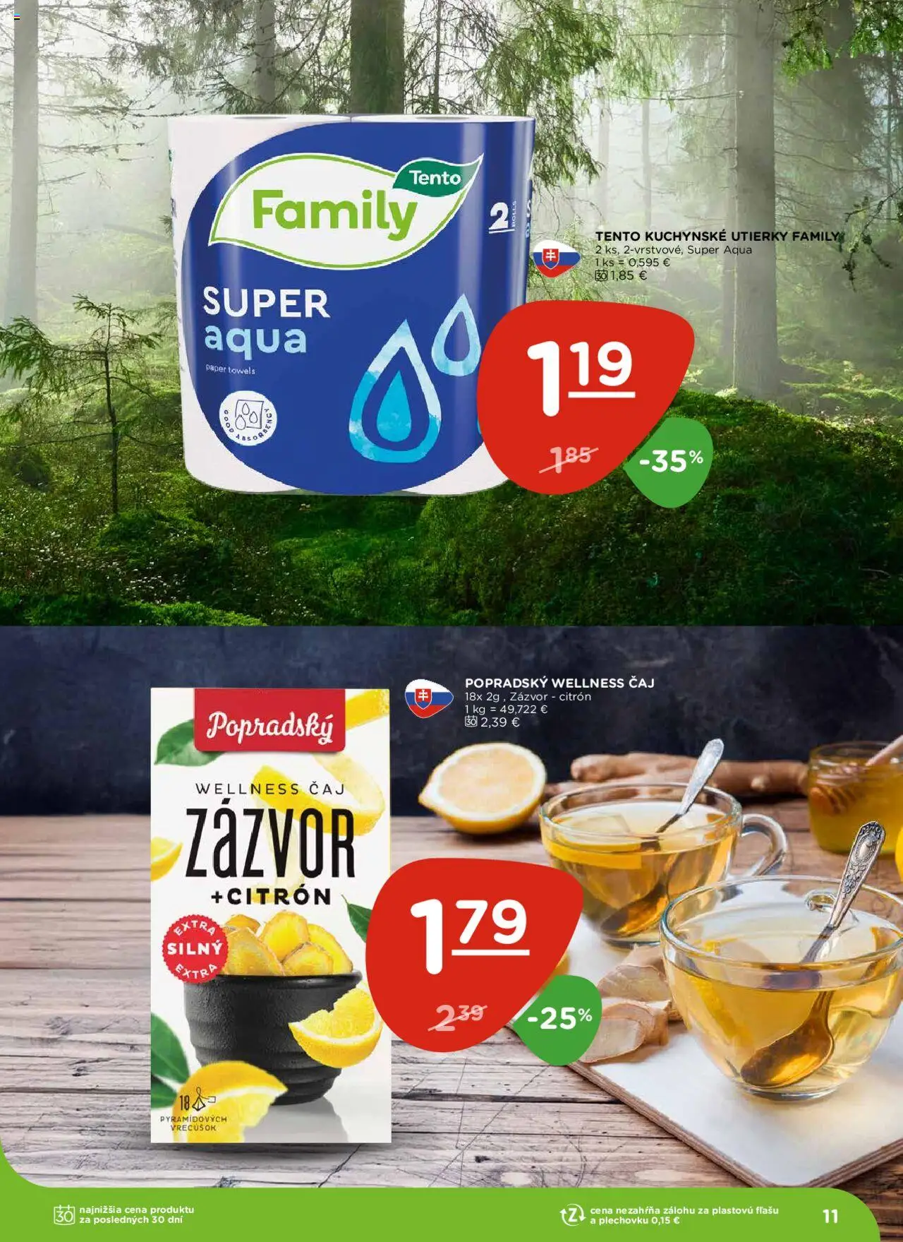 Nové Terno akcie – leták je platný od 16.10.2025 | Strana: 11 | Produkty: Zázvor, Čaj