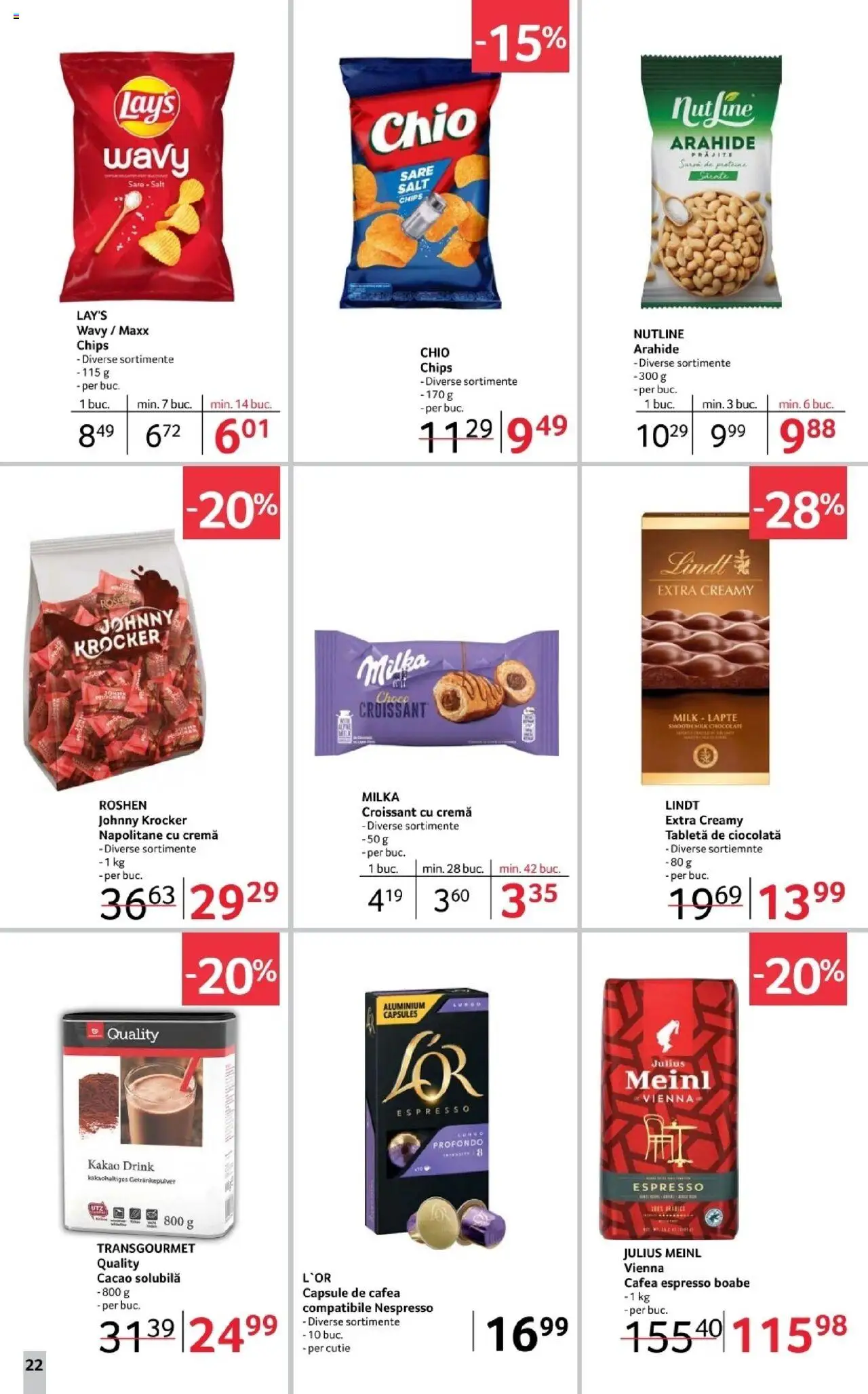 Noul catalog Selgros – valabil de la 17.10.2025 | Pagină: 22 | Produse: Tabletă, Napolitane, Ciocolată, Cacao