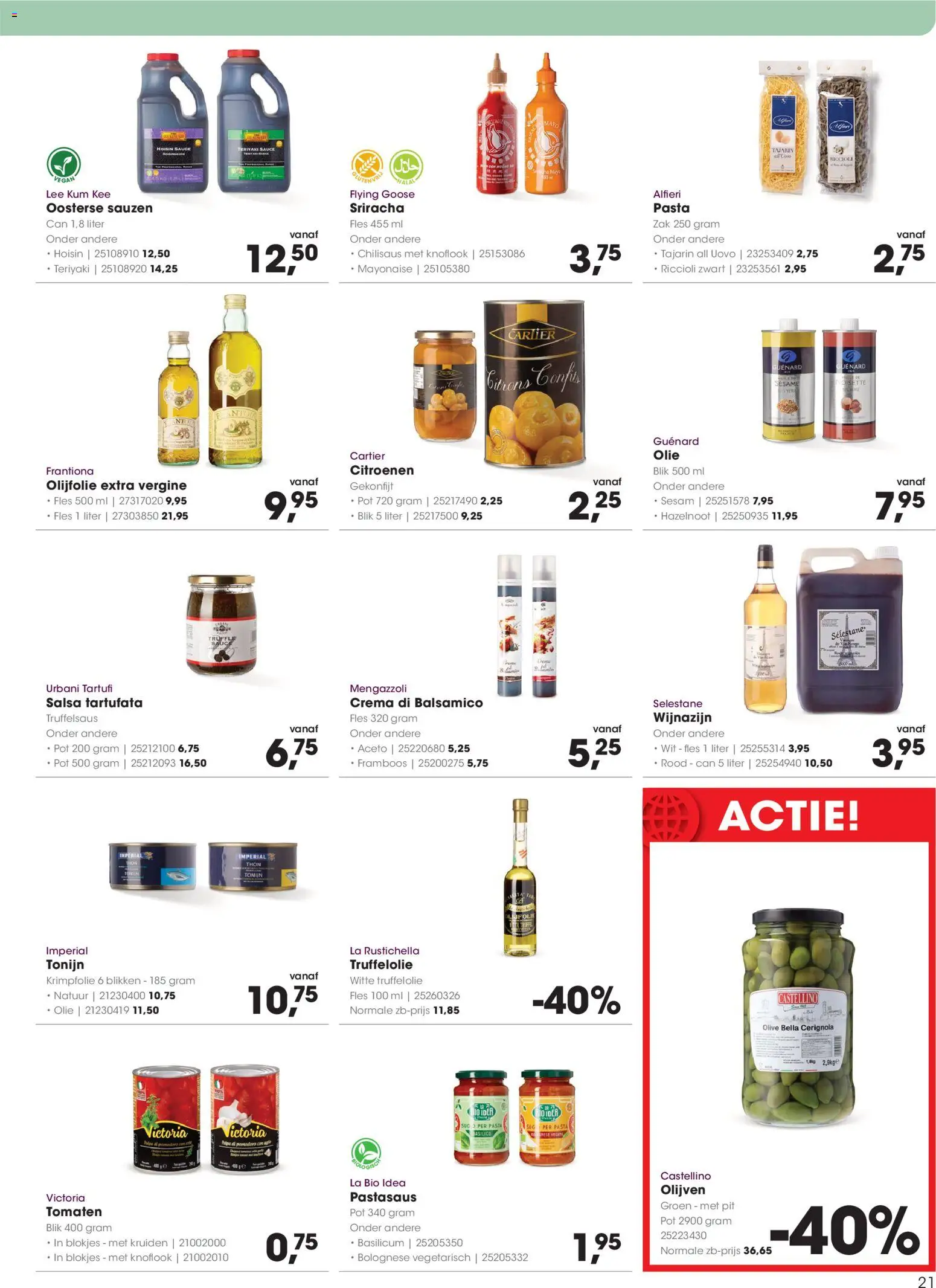 {H1} | Pagina: 21 | Producten: Tomaten, Olijfolie, La, Knoflook