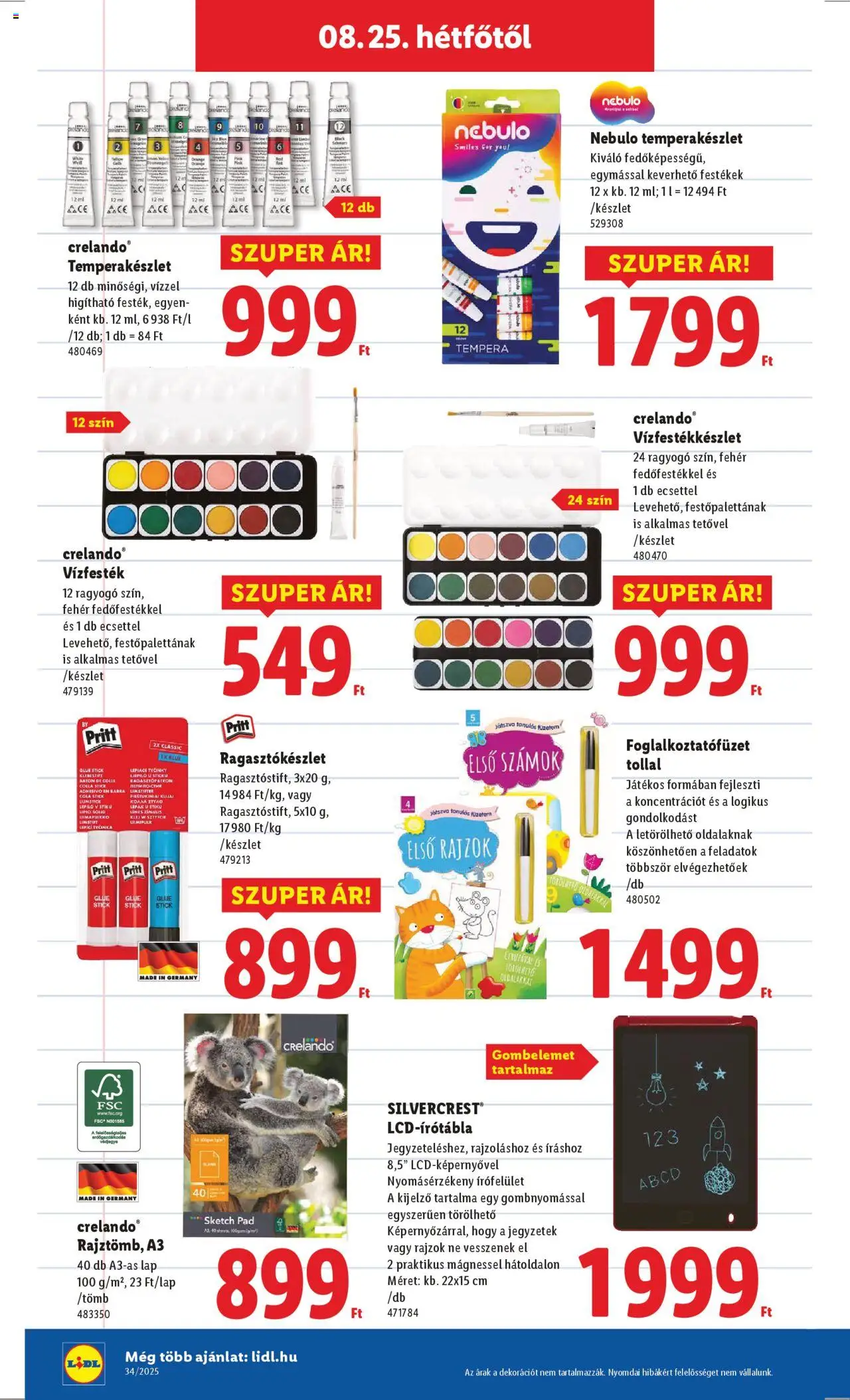 Lidl akciós ujság - amely érvényes a következő dátumtól: 21.08.2025 | Oldal: 54 | Termékek: Tablet