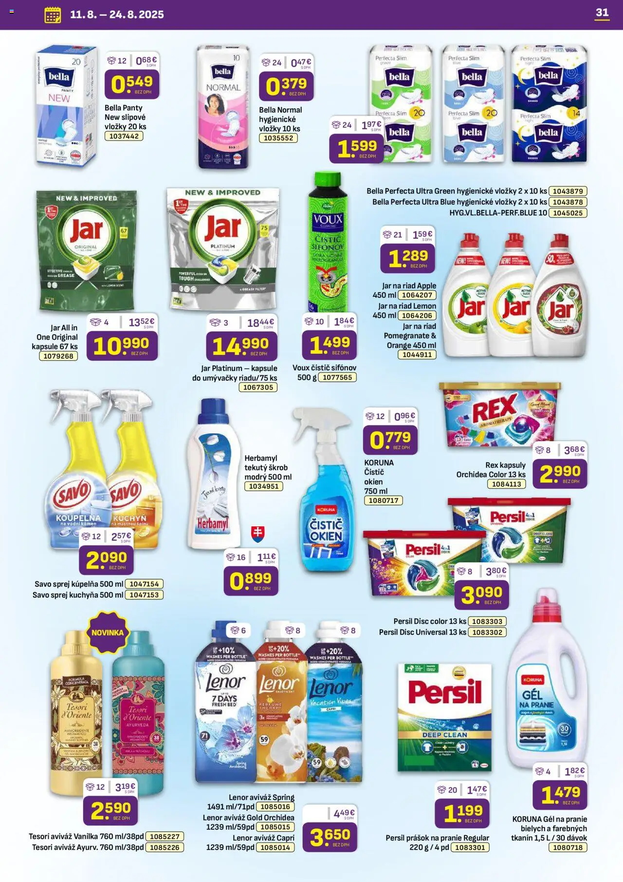 Libex leták │ platný od 11.08.2025 | Strana: 31 | Produkty: Kuchyňa, Kúpelňa, Apple, Lenor