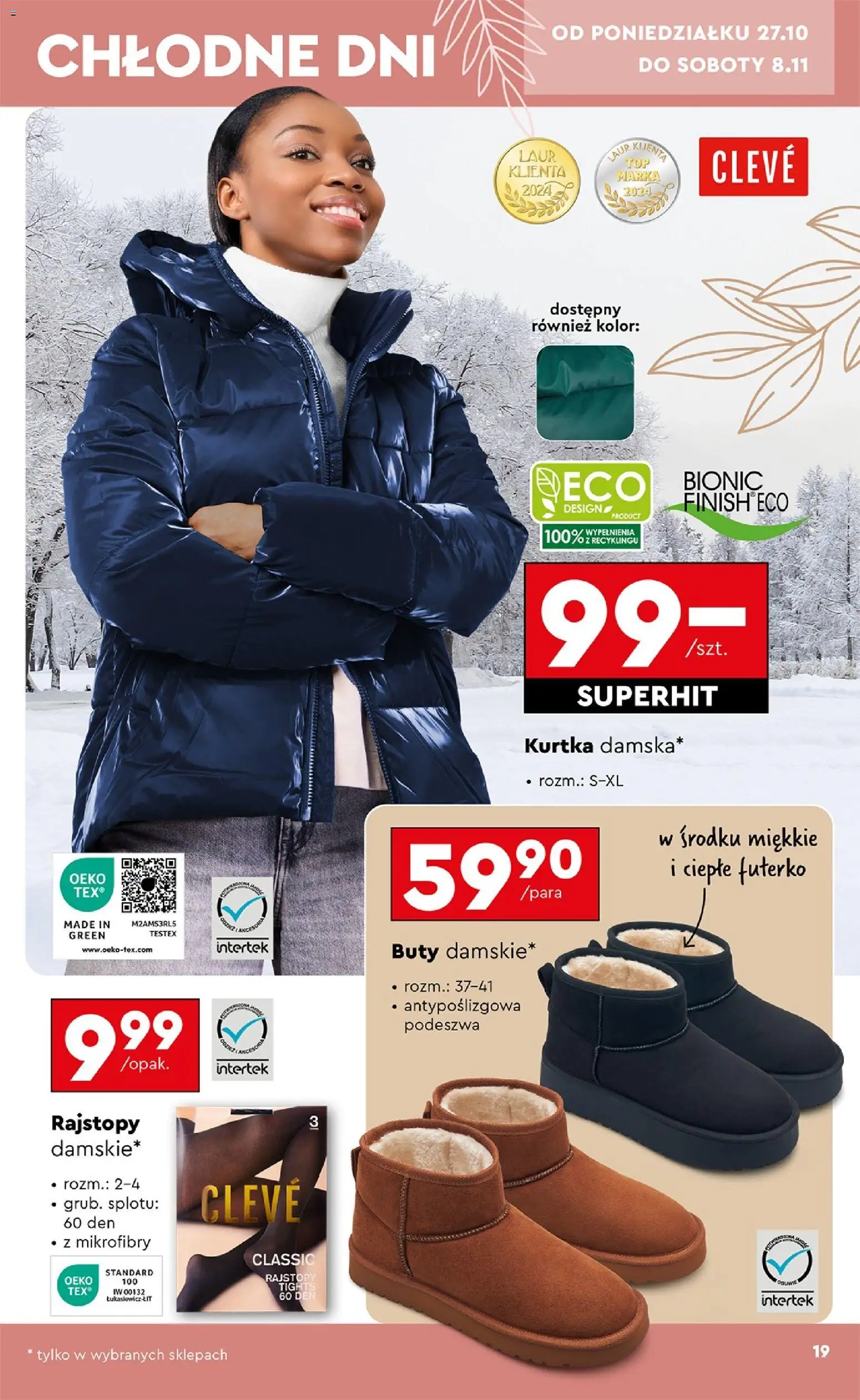 Biedronka Black Friday od 25.10.2025 | Strona: 19 | Produkty: Kurtka, Buty, Rajstopy