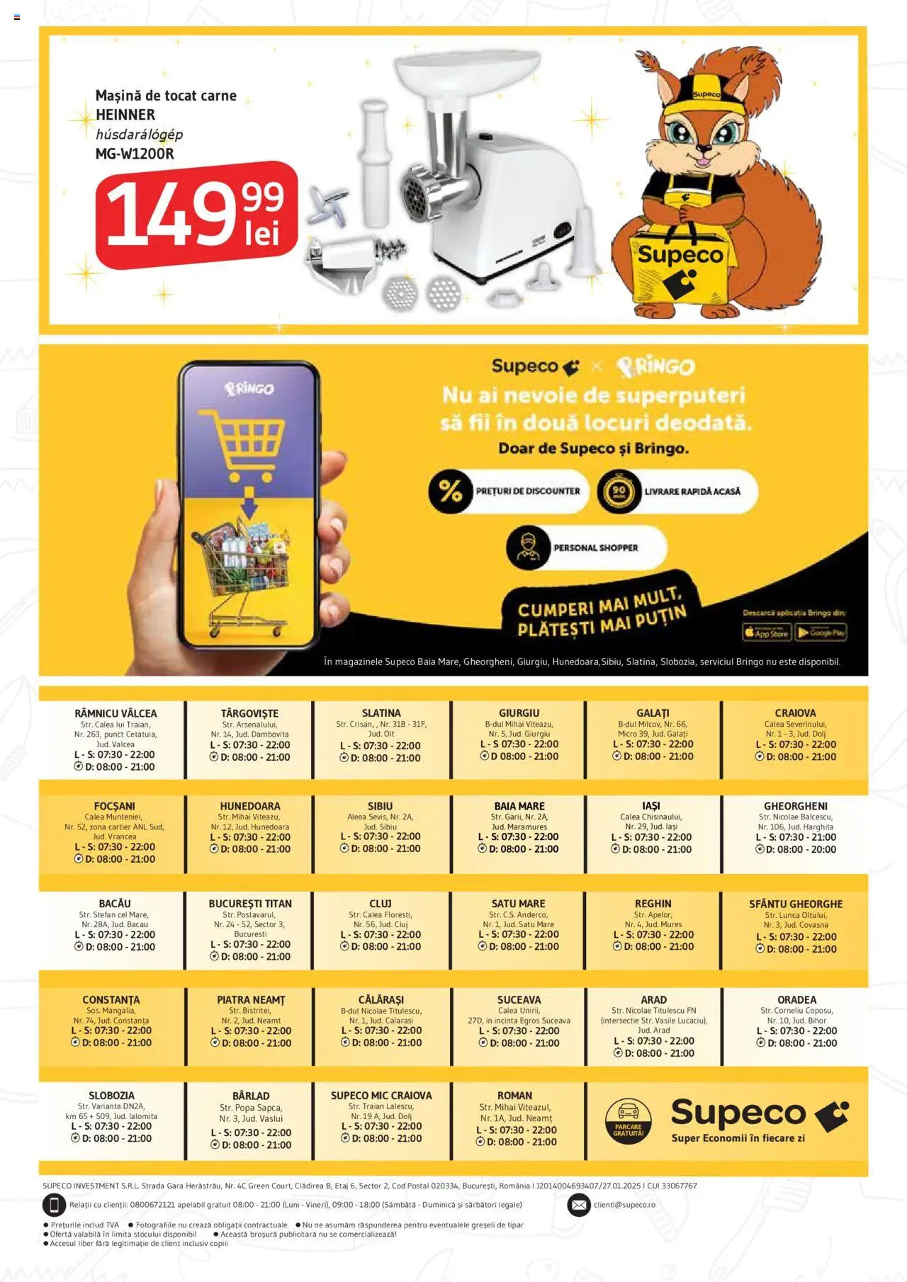 Noul catalog Supeco – valabil de la 16.10.2025 | Pagină: 22 | Produse: Mașină de tocat