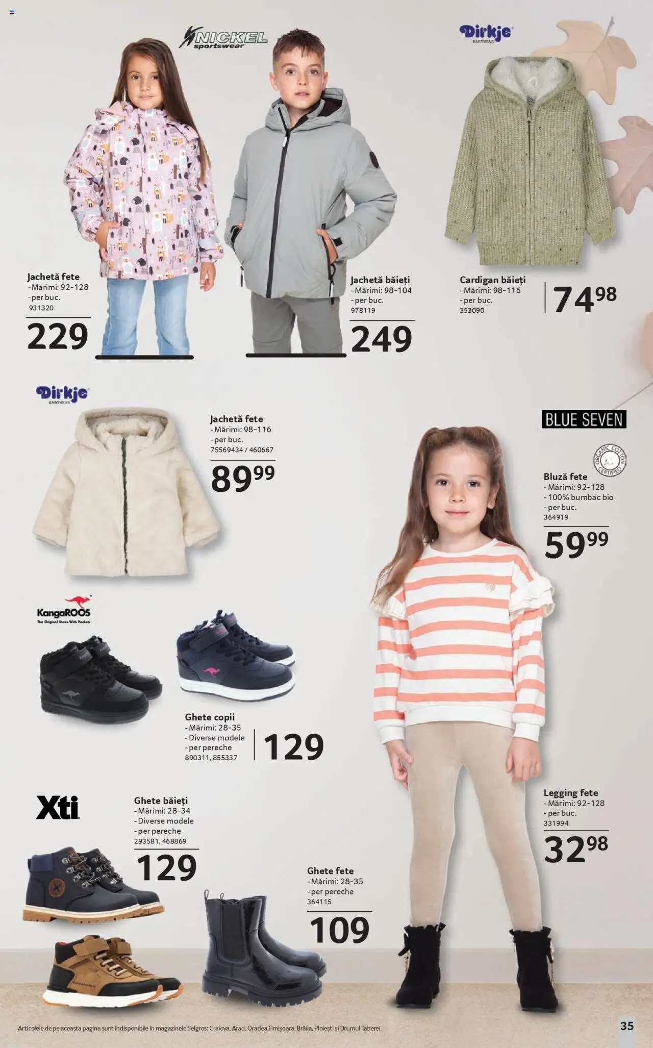 Noul catalog Selgros – valabil de la 19.09.2025 | Pagină: 35 | Produse: Şerit ödül, Cardigan, Bluză, Ghete