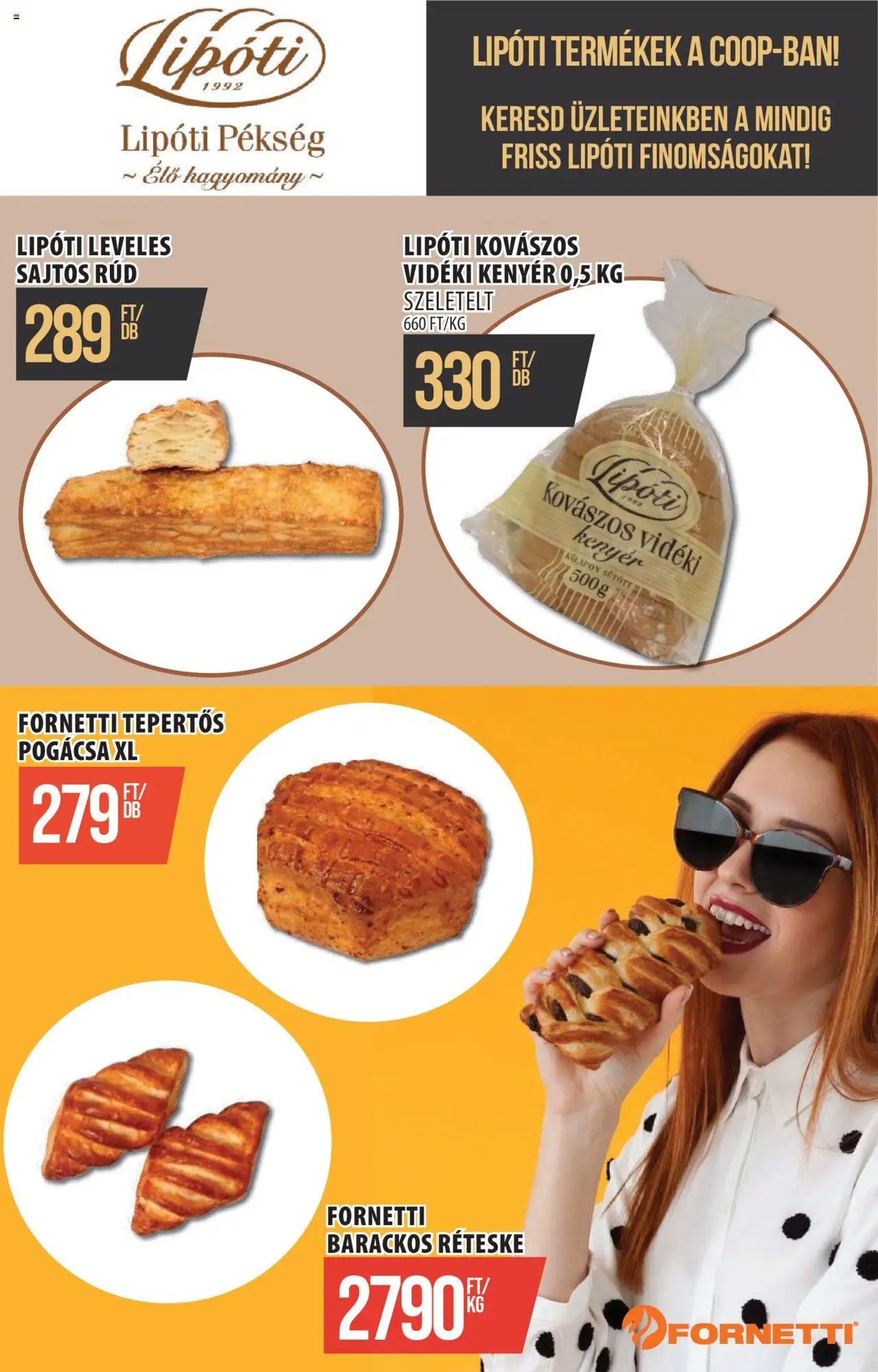 COOP akciós ujság - amely érvényes a következő dátumtól: 07.08.2025 | Oldal: 5 | Termékek: Kenyér, Sajtos rúd, Pogácsa
