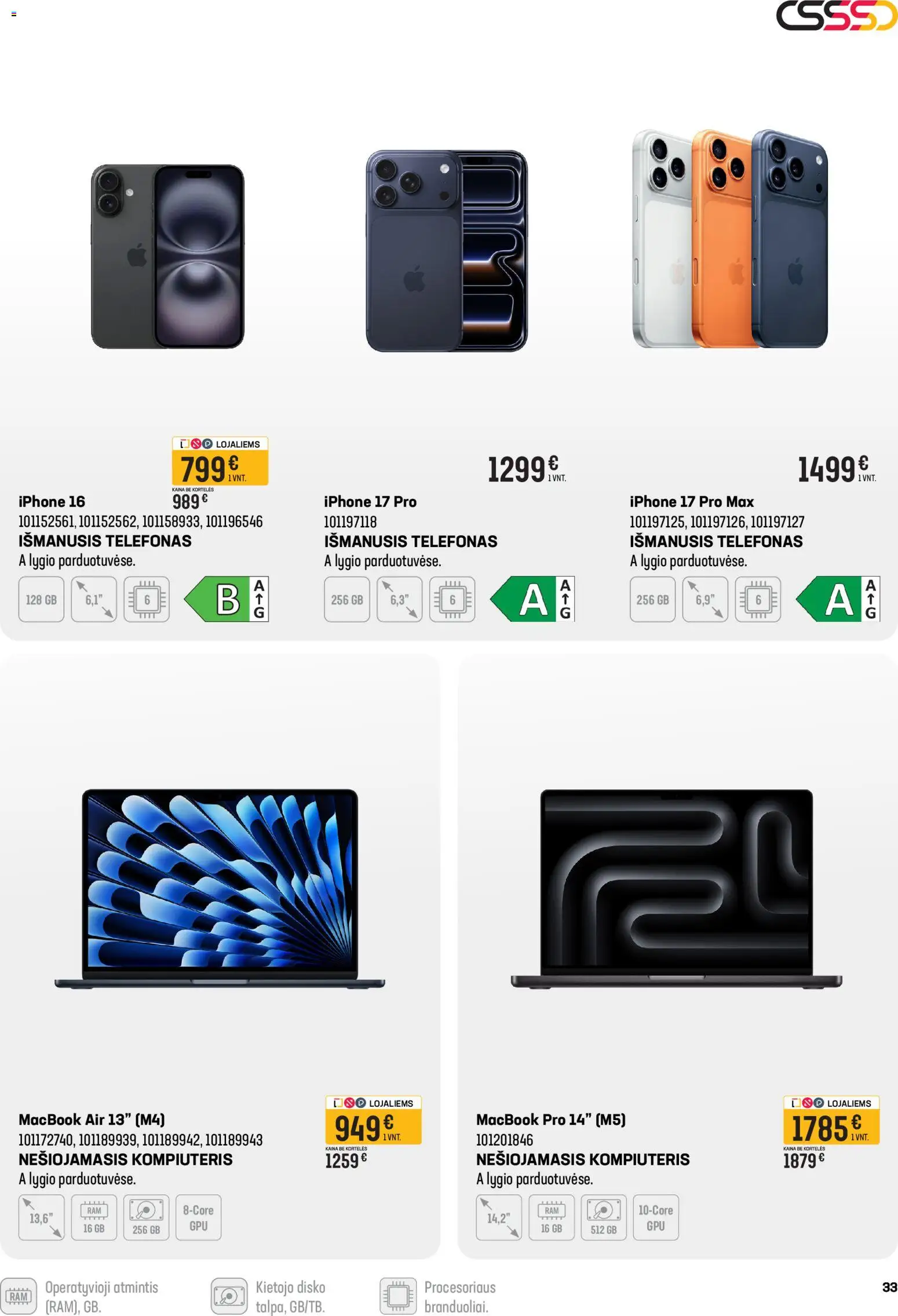 Senukai akcijos nuo 12.03.2026 | Puslapis: 33 | Prekių: Telefonas, Išmanusis telefonas, Kompiuteris