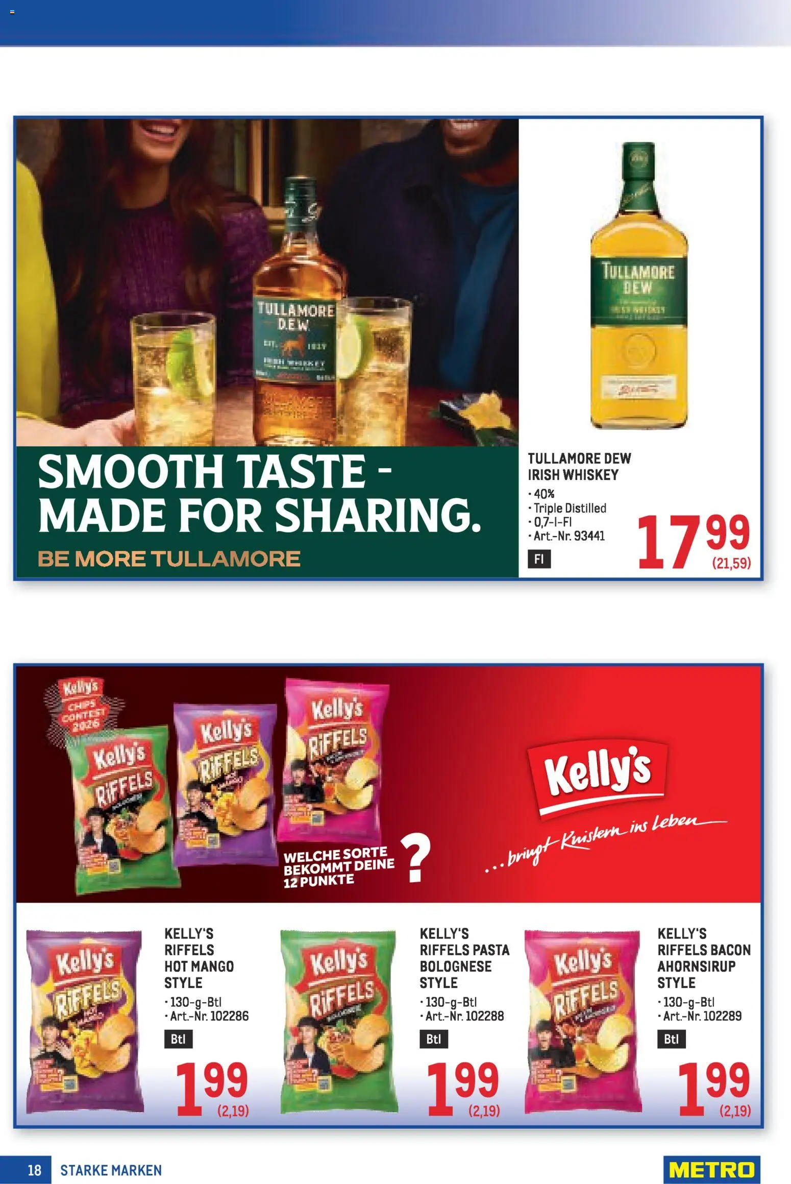 Metro Starke Marken gültig ab 05.03.2026 | Seite: 18 | Produkte: Pasta, Chips, Mango, Szilvabefőtt