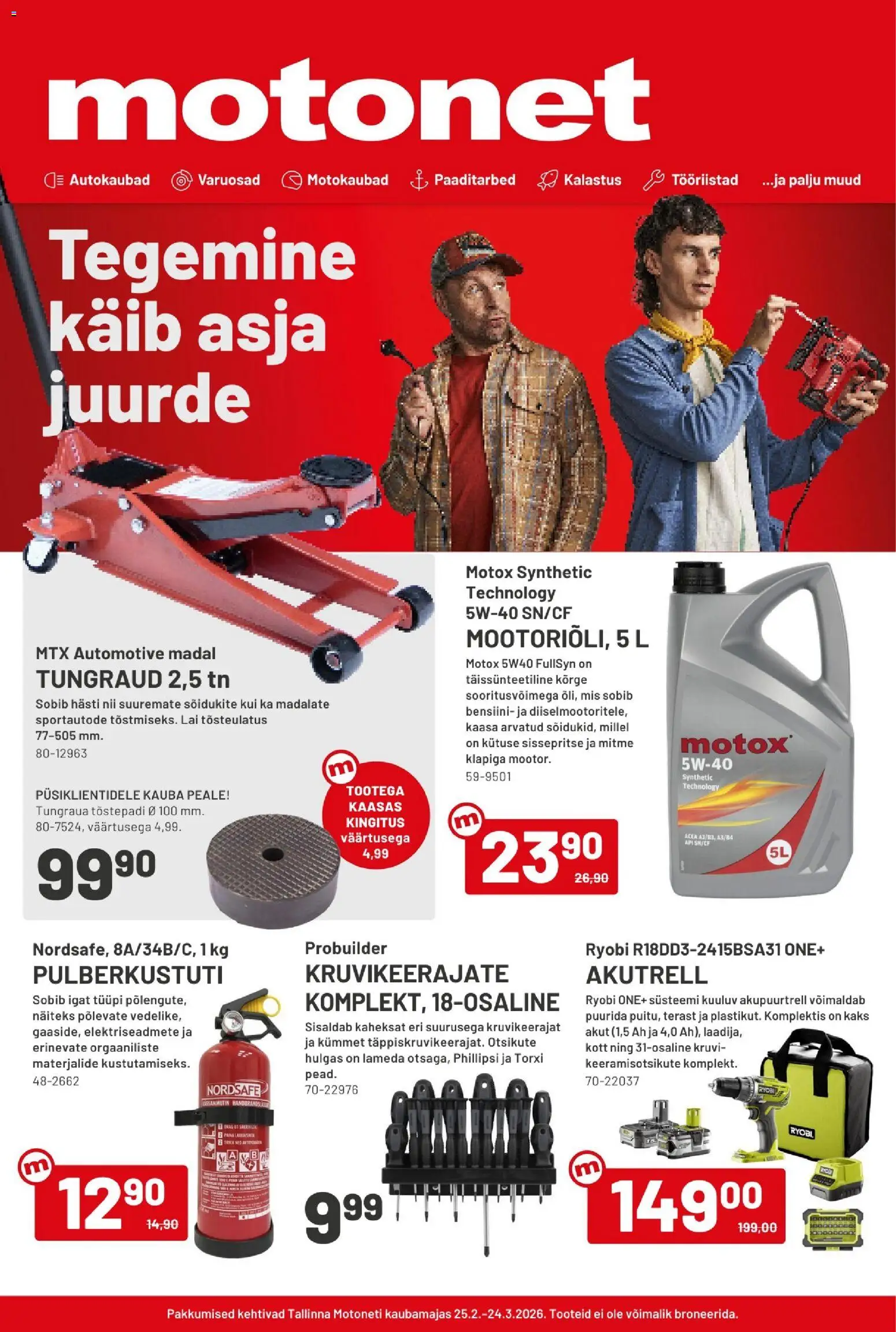 Motonet tarjoukset – voimassa 25.02.2026 alkaen | Sivu: 1