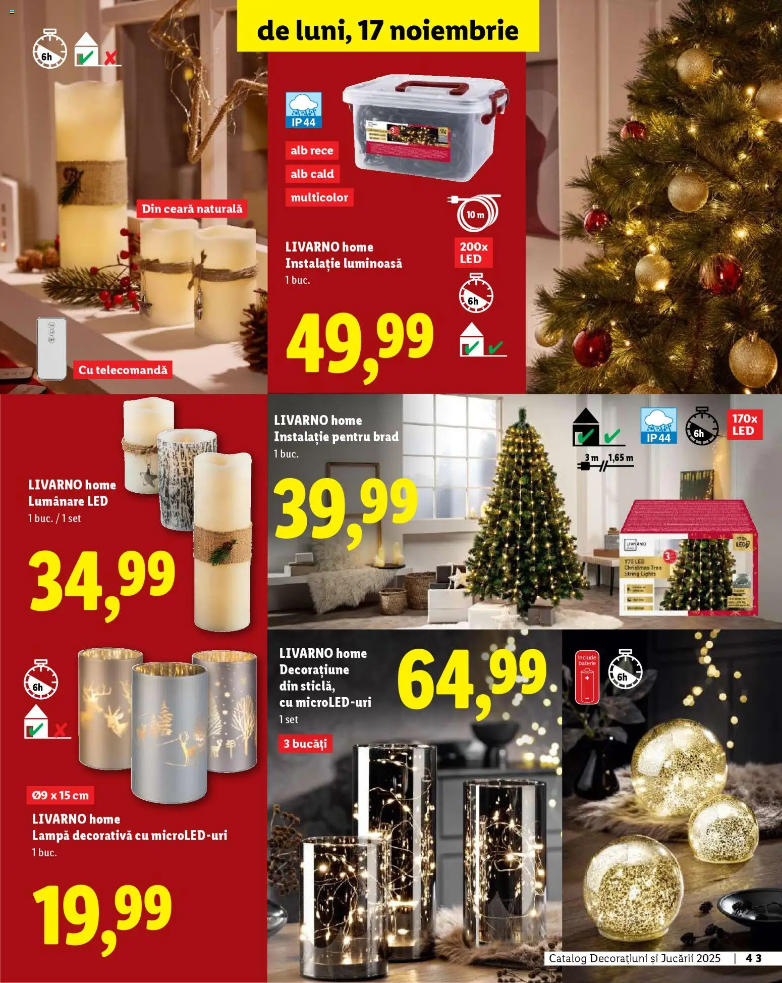 Noul catalog Lidl – valabil de la 06.11.2025 | Pagină: 43 | Produse: Babak, Baterie, Lampă, Lumânare