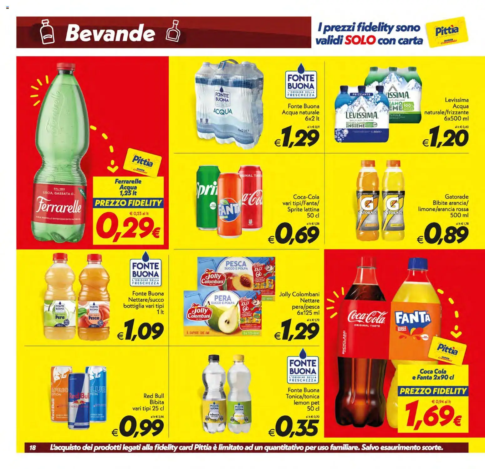 Volantino SuperConveniente del 05.01.2026 | Pagina: 18 | Prodotti: Pesca, Ferrarelle, Bottiglia, Coca Cola