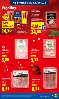 Pogląd oferty "Pikok Pure Filet wędzony z piersi indyka, Filet wędzony z piersi indyka, 100 g" - ważna od 15.12.2025 | Strona: 41