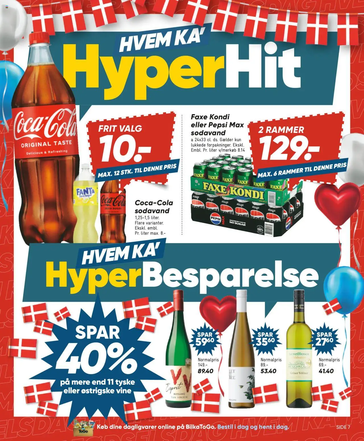 Bilka Tilbudsavis gyldig fra 08.08.2025 | Side: 7 | Produkter: Rammer, Sodavand, Faxe Kondi, Pepsi