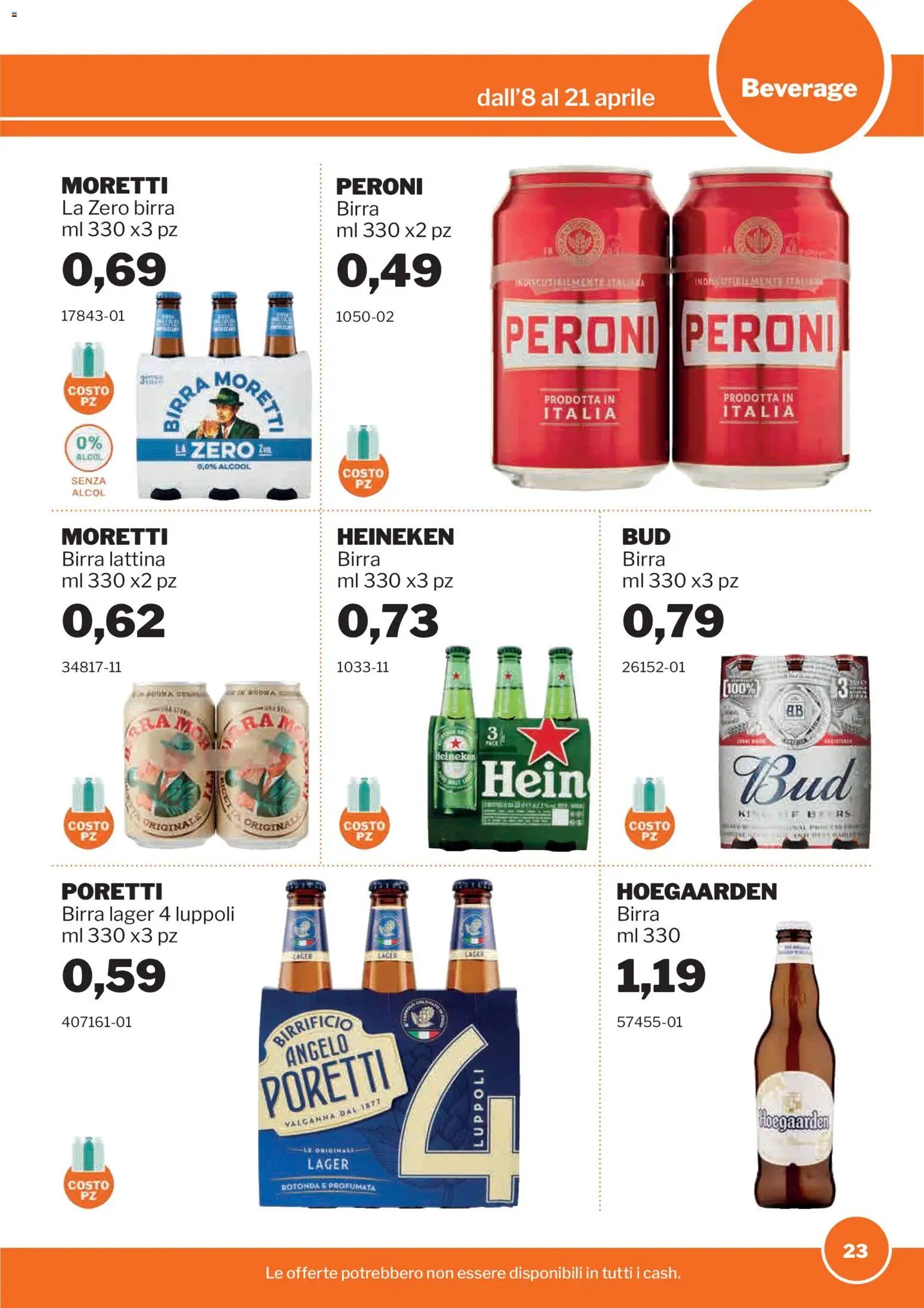 Volantino Sogegross del 08.04.2026 | Pagina: 23 | Prodotti: Birra, Heineken