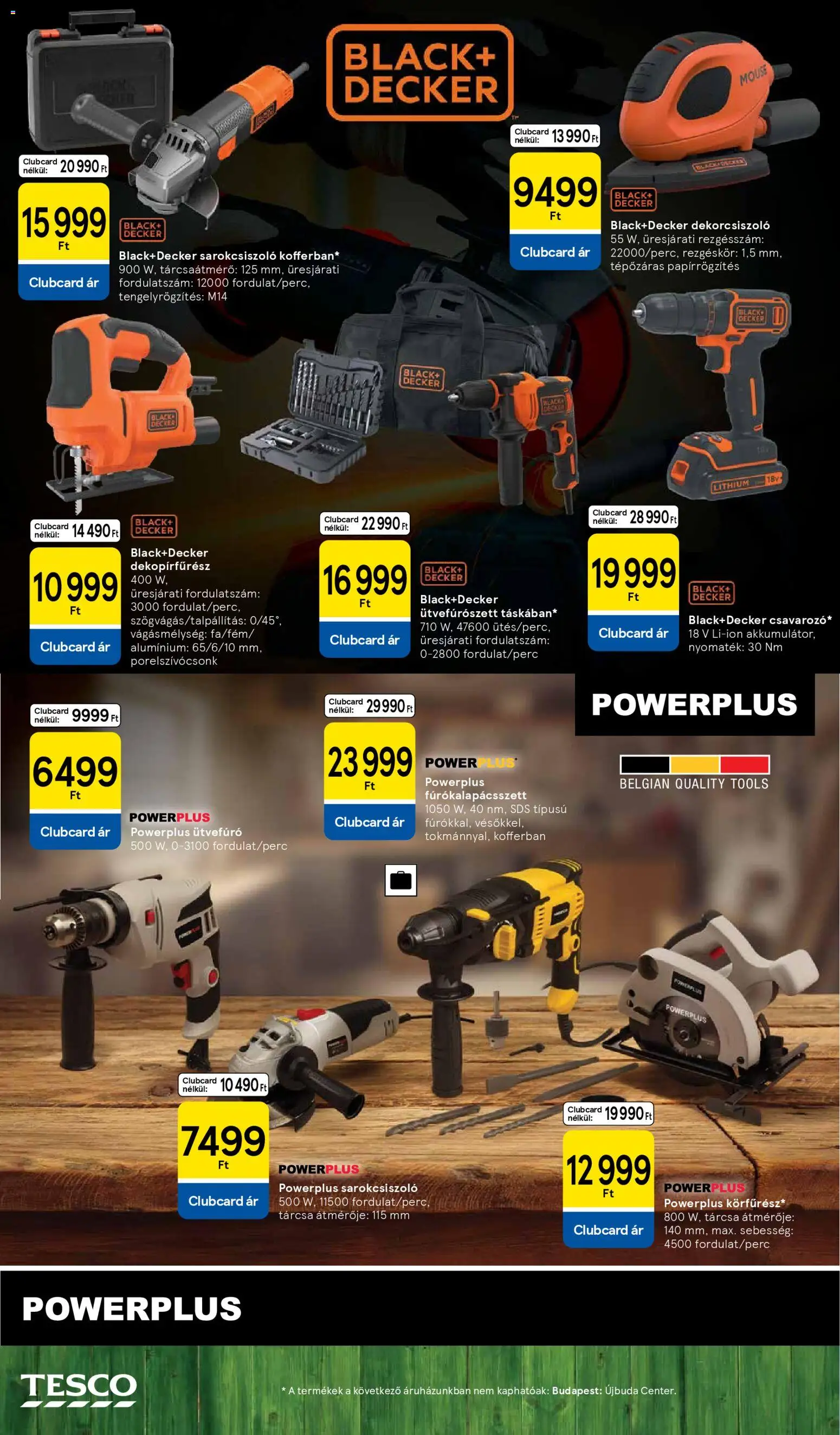 Tesco akciós ujság - amely érvényes a következő dátumtól: 28.04.2026 | Oldal: 12 | Termékek: Ütvefúró, Sarokcsiszoló, Dekopírfűrész