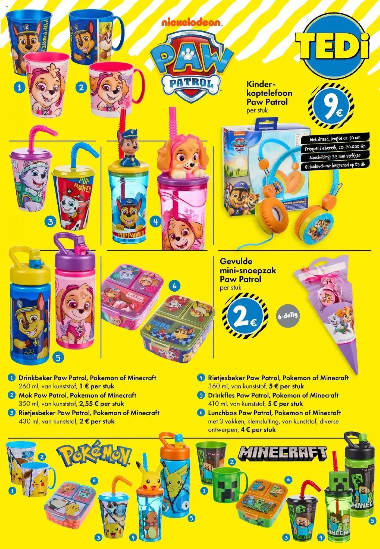  | Pagina: 2 | Producten: Koptelefoon, Kinder, Lunchbox, Mok