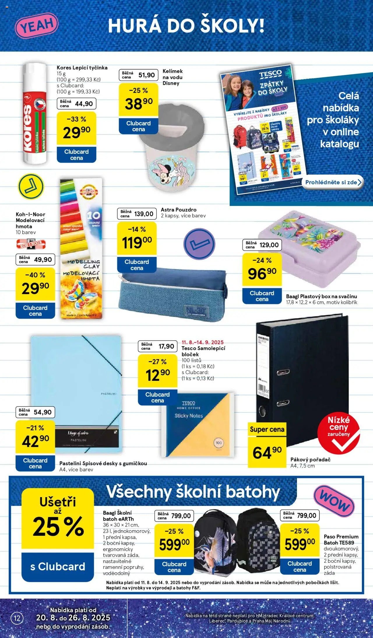 Tesco leták - Hypermarket od 20.08.2025 | Strana: 12 | Produkty: Box, Lunch, Desky, File