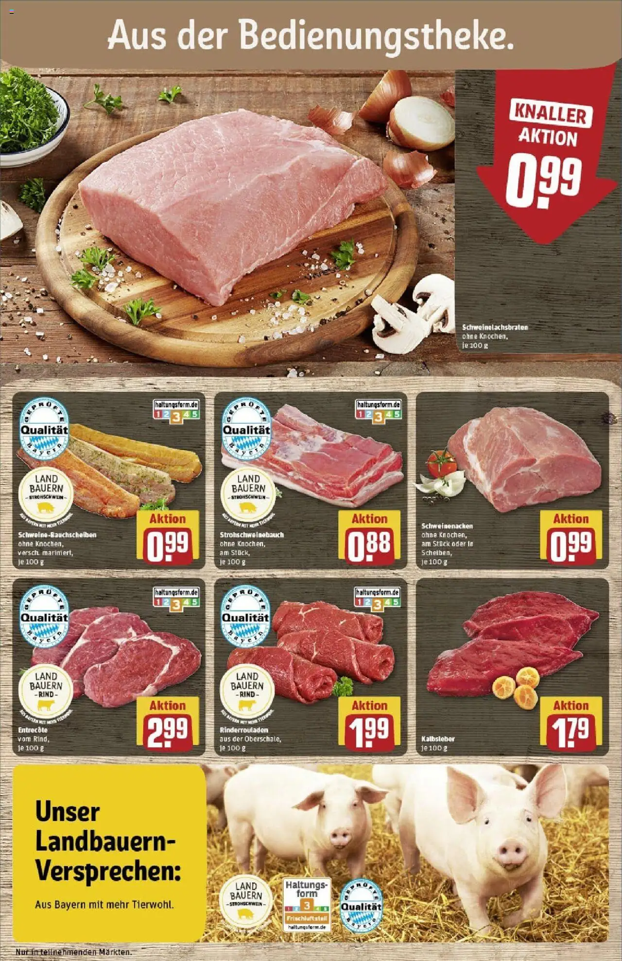 Rewe prospekt Dachau	 - gültig ab dem 29.06.2025 | Seite: 12 | Produkte: Rinderrouladen, Schweinenacken, Entrecote, Kalbsleber