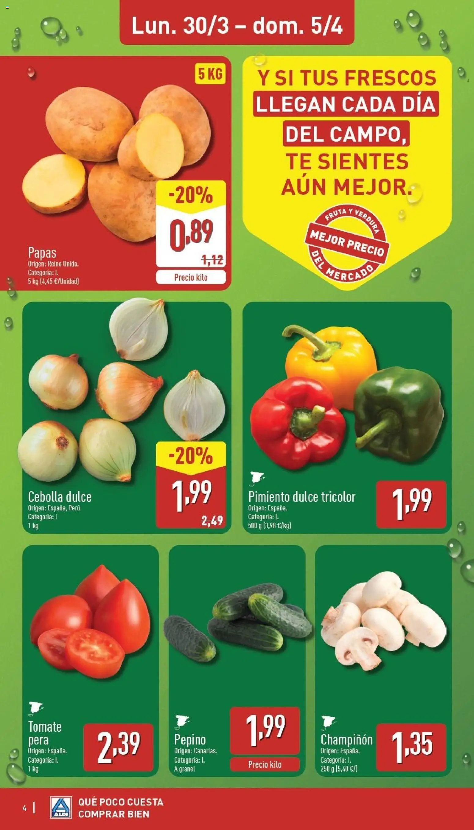 Aldi folleto Canarias │ válido desde el 30.03.2026 | Página: 4 | Productos: Στιγμιαίος καφές, Κάδος απορρυμάτων, Té, Παγωμένο τσάι