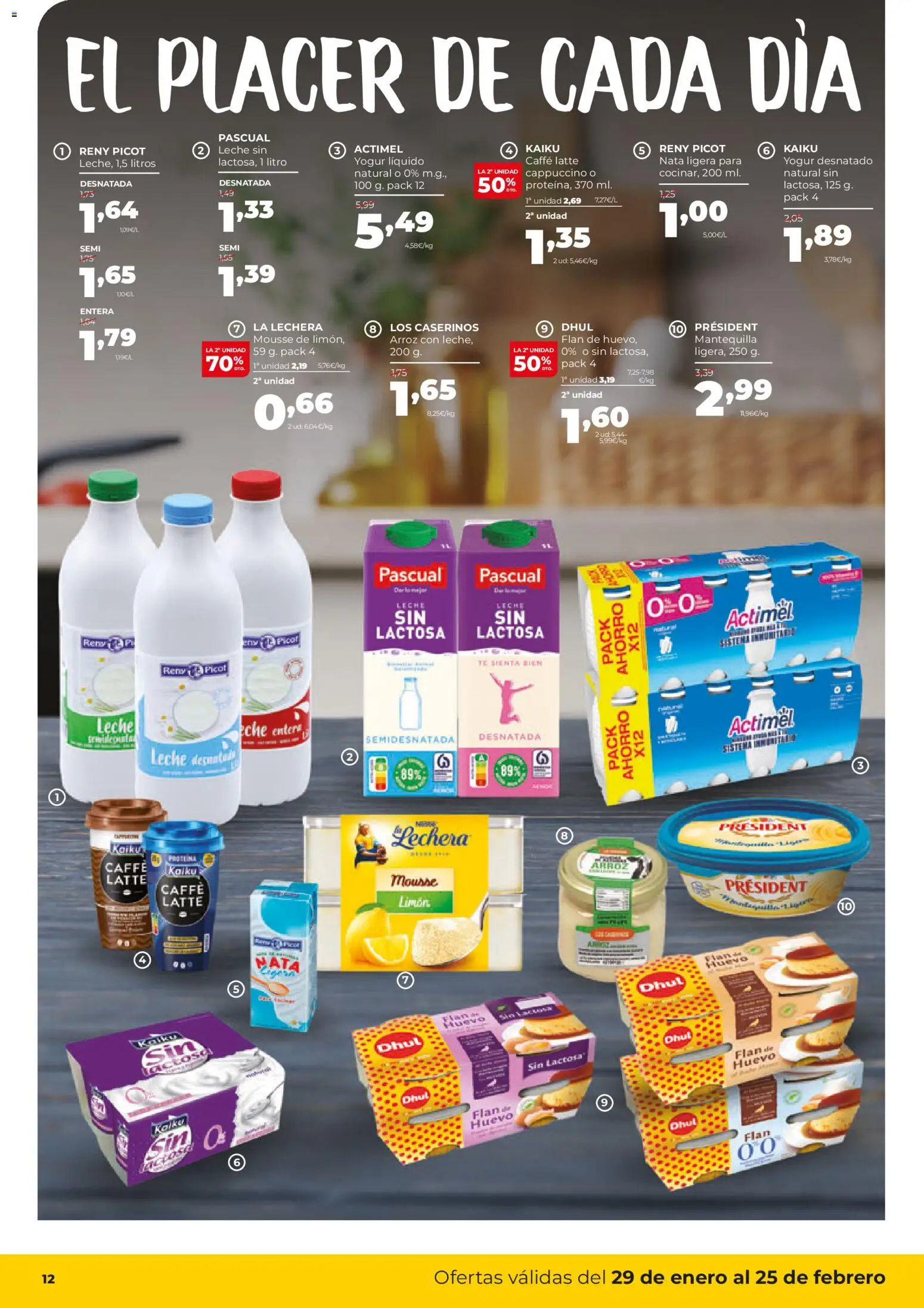 Alimerka folleto Asturias │ válido desde el 29.01.2026 | Página: 12 | Productos: Leche, Arroz, Té, Συσκευή ροής