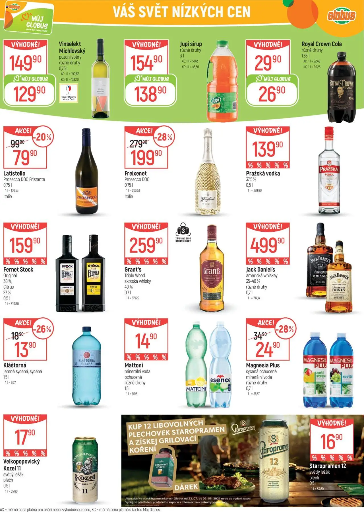 Globus leták - Liberec od 23.07.2025 | Strana: 29 | Produkty: Whiskey, Staropramen, Vodka, Jack Daniel’s